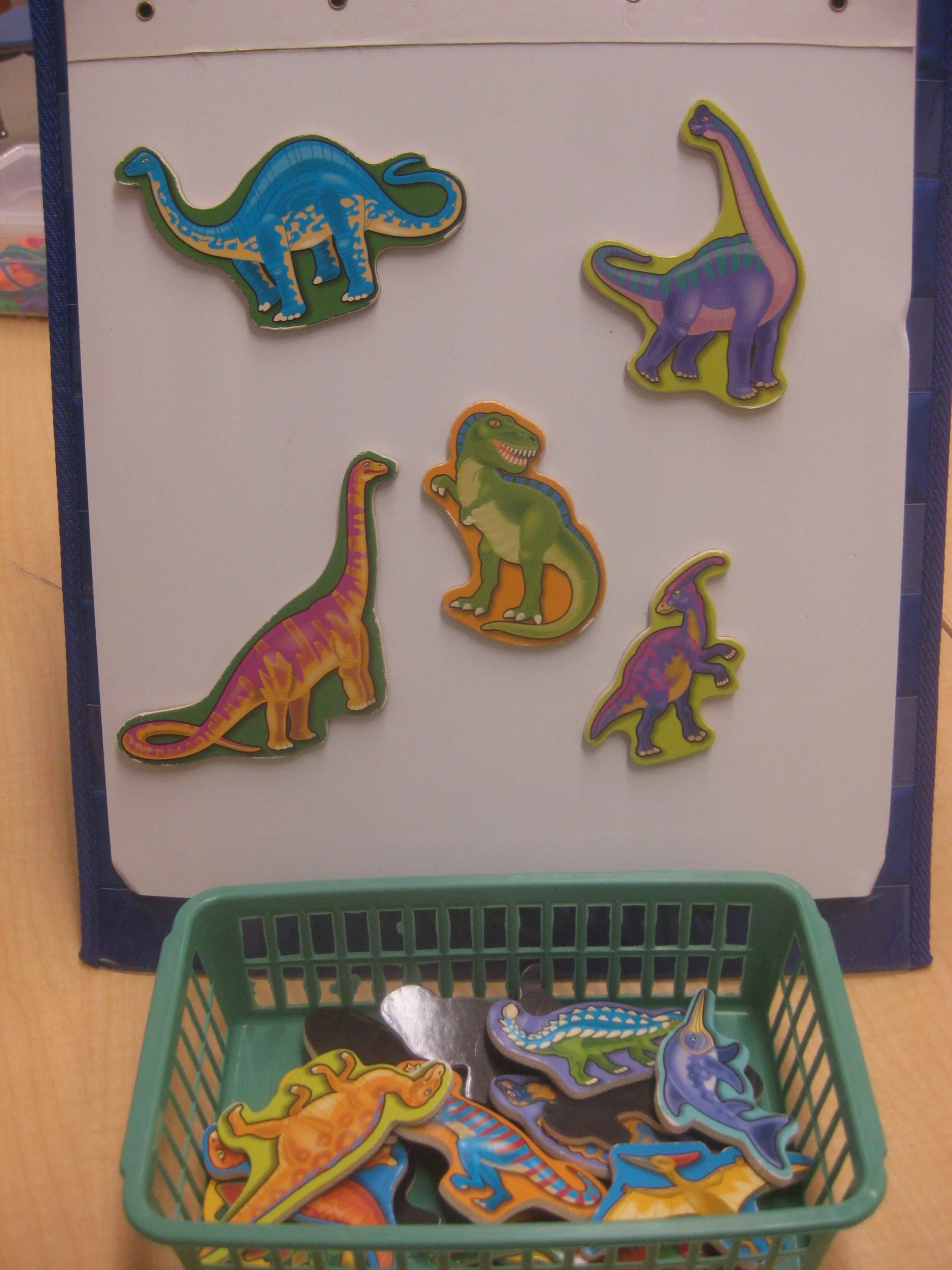 Dinosaur magnets.