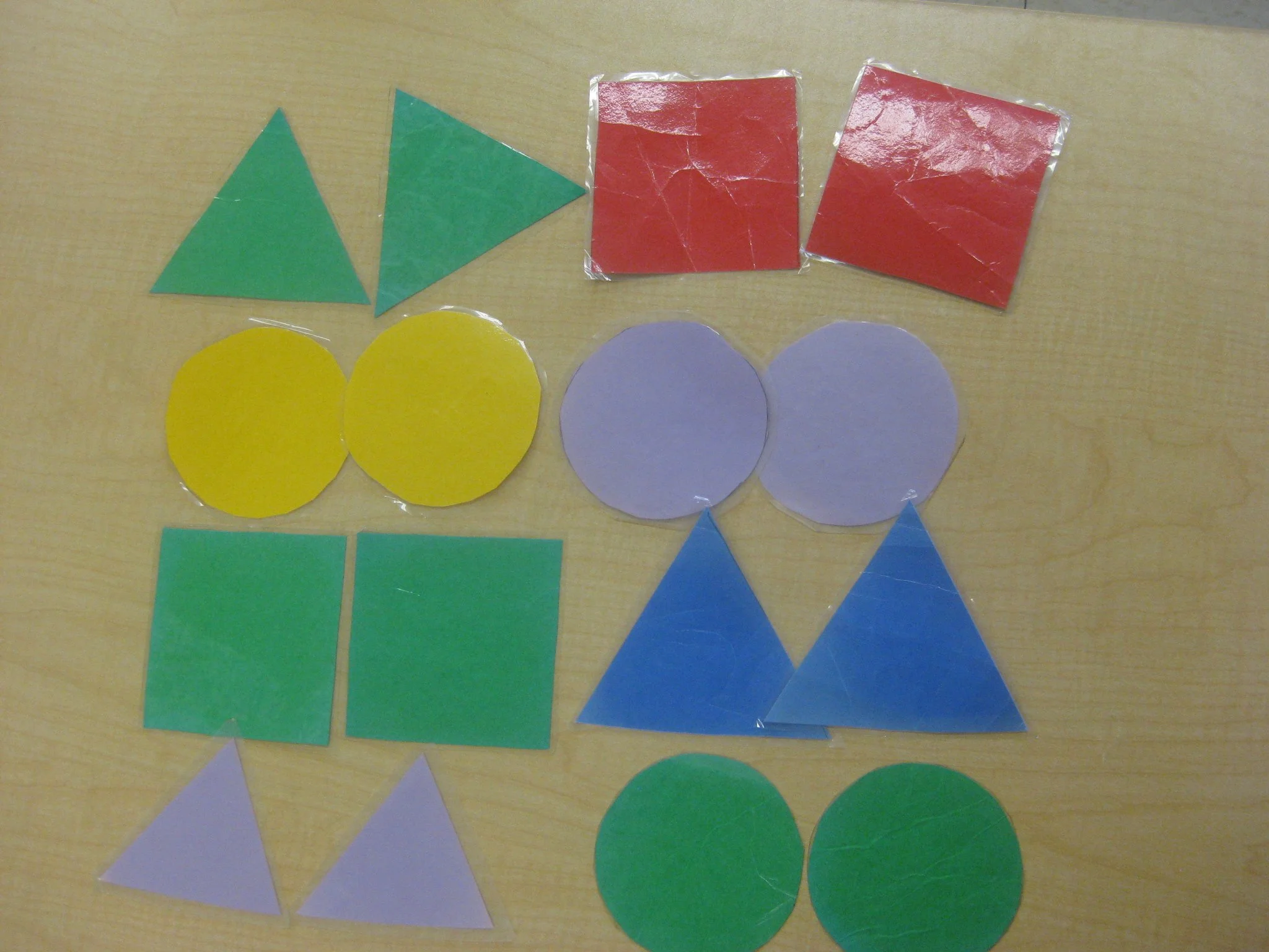 matching shapes for Treasure Hunt