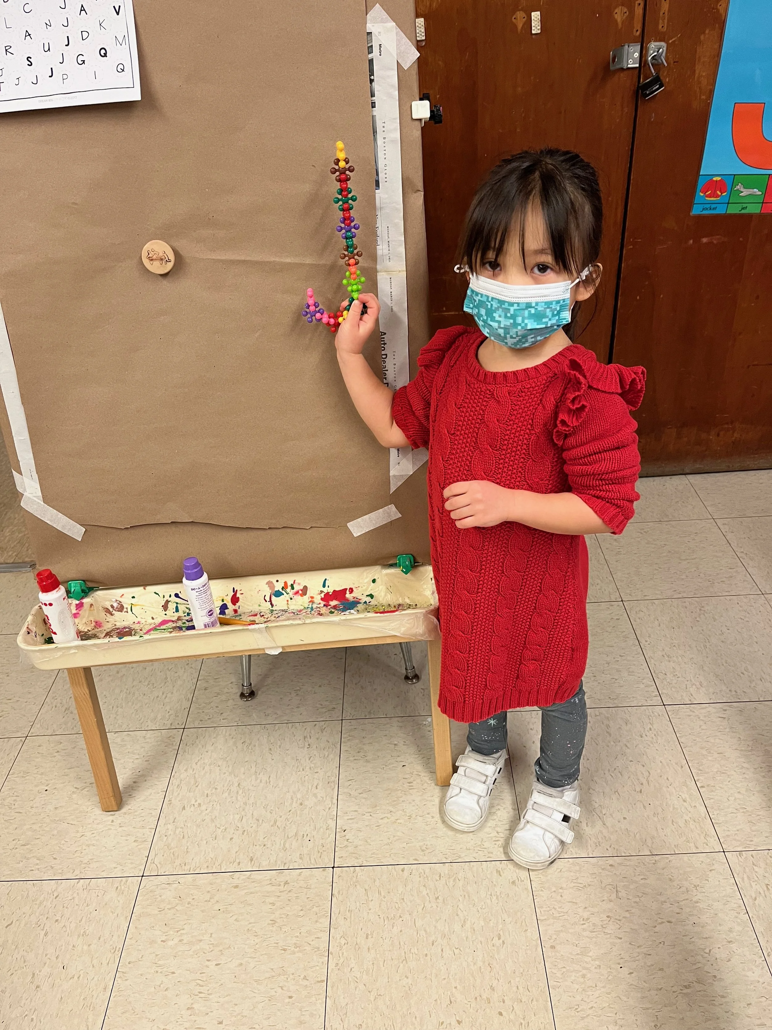 letter J with flower snap-its