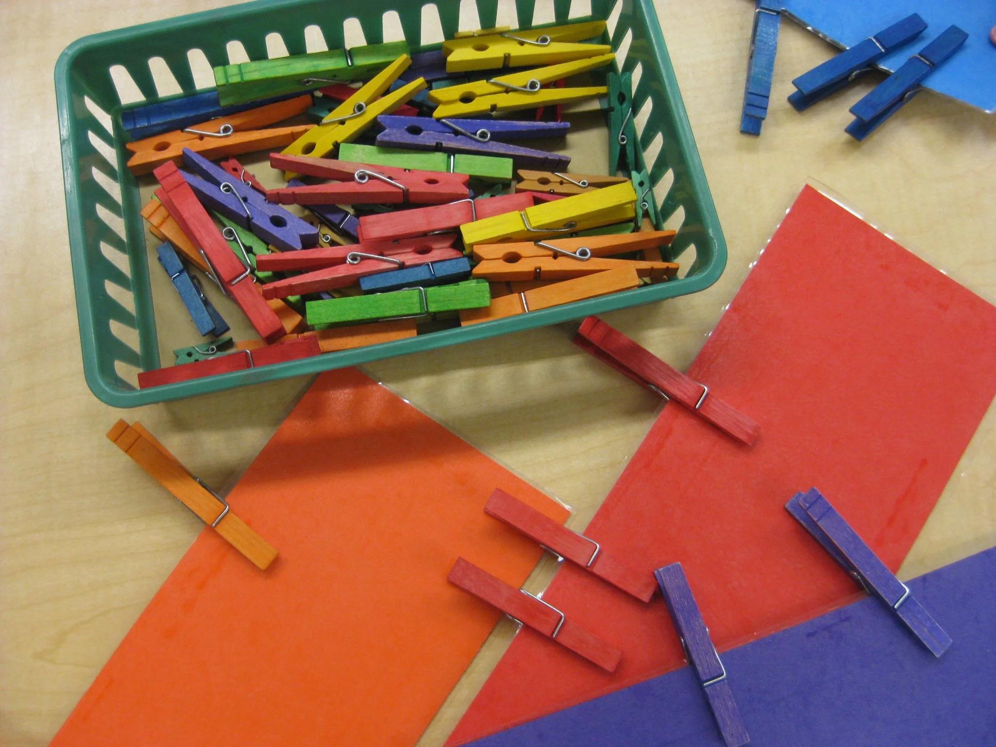 Clothespins for fine motor