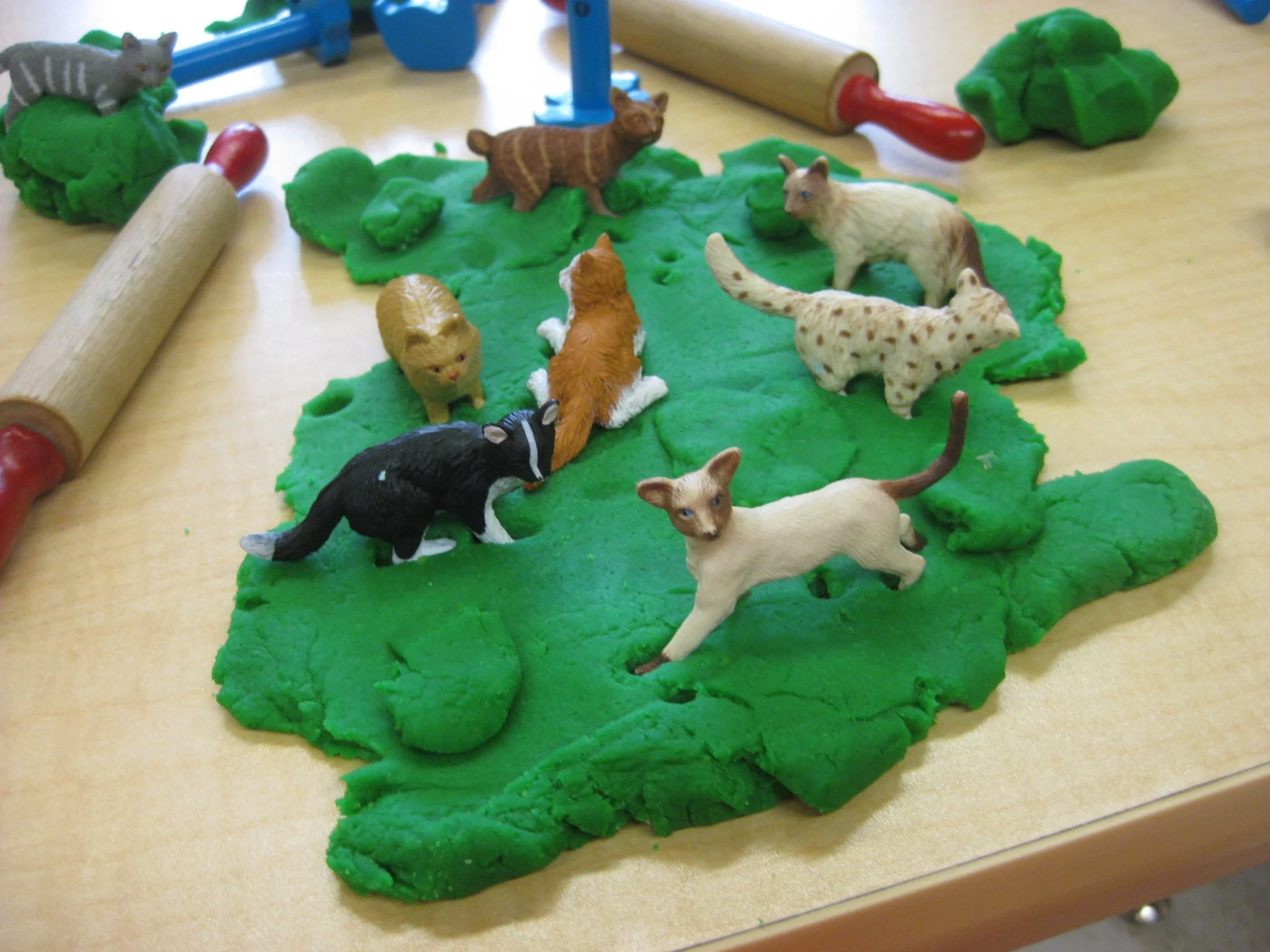 Cats in play dough