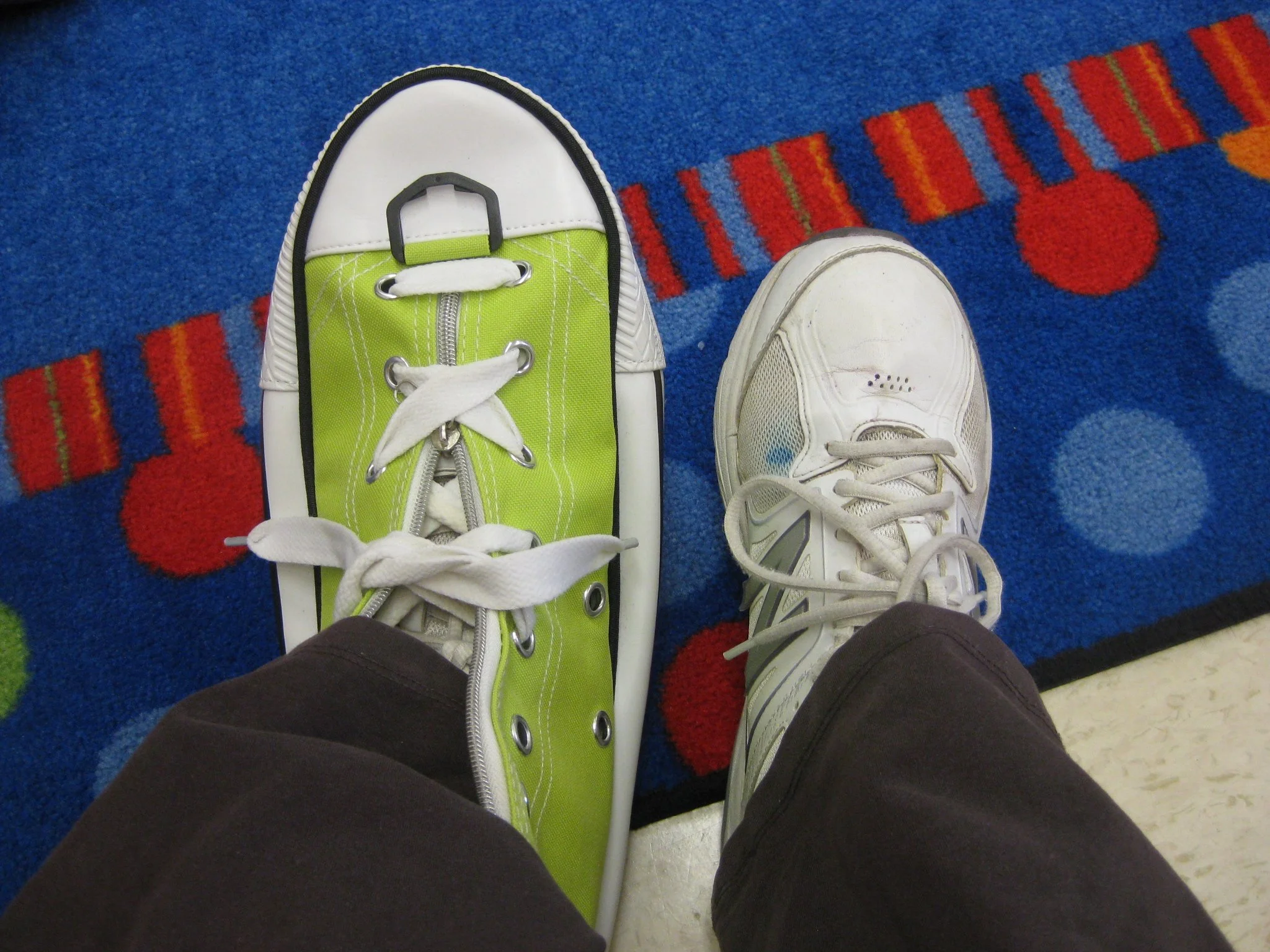 Mrs. Levine has a shoe like Pete's