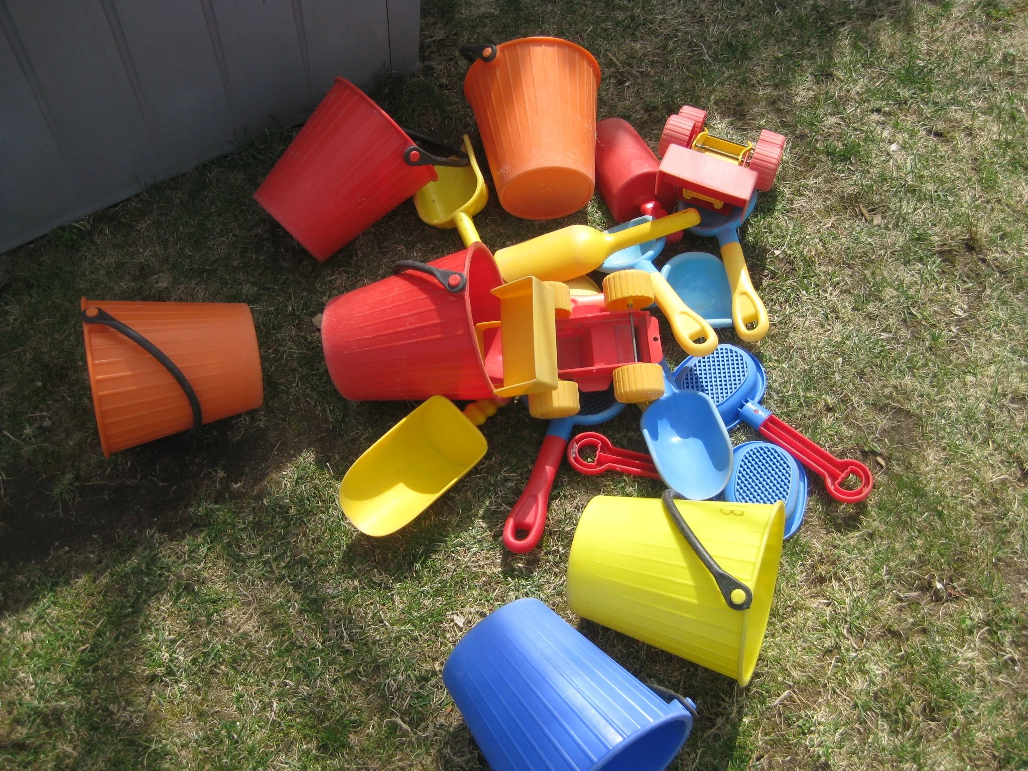 Sand toys on the playground