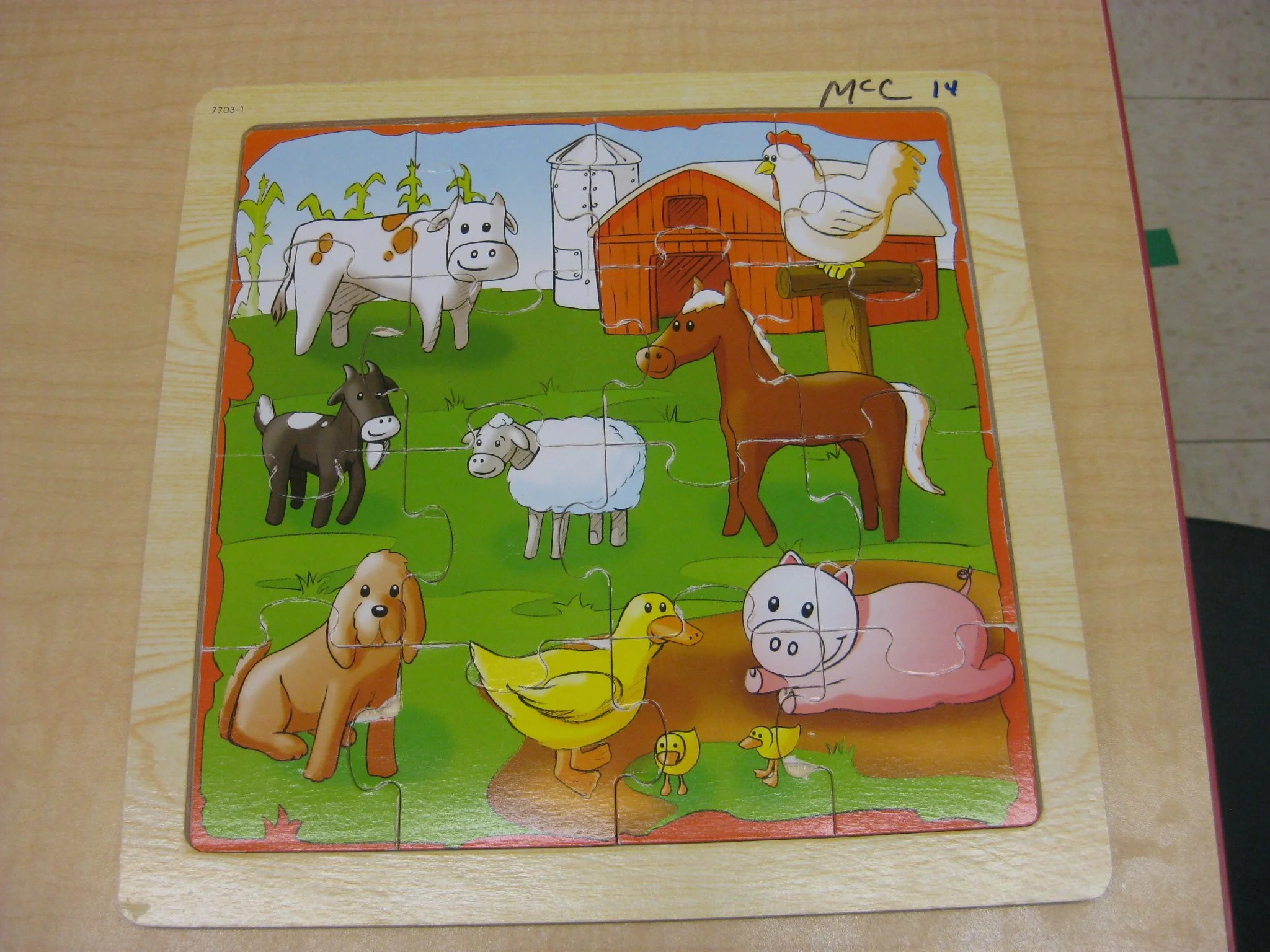Farm animal puzzle