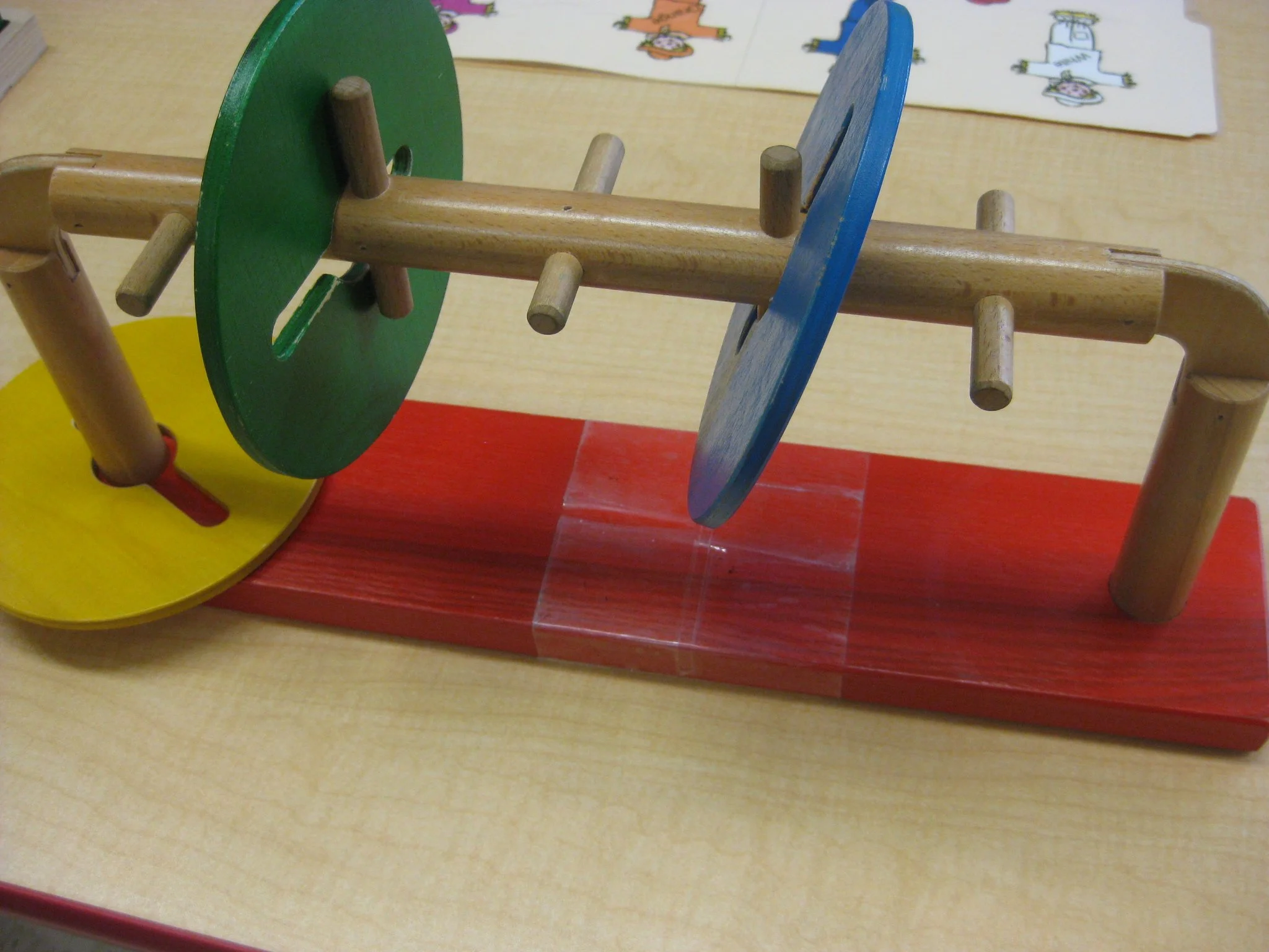 Circles along a maze