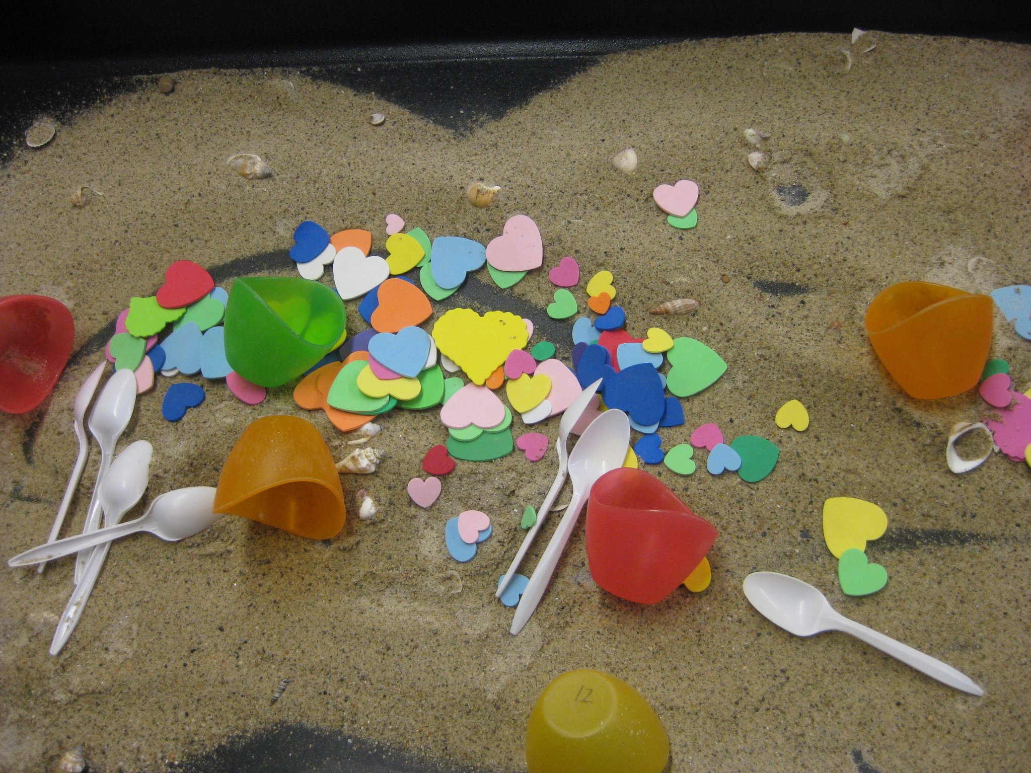 Sand and hearts