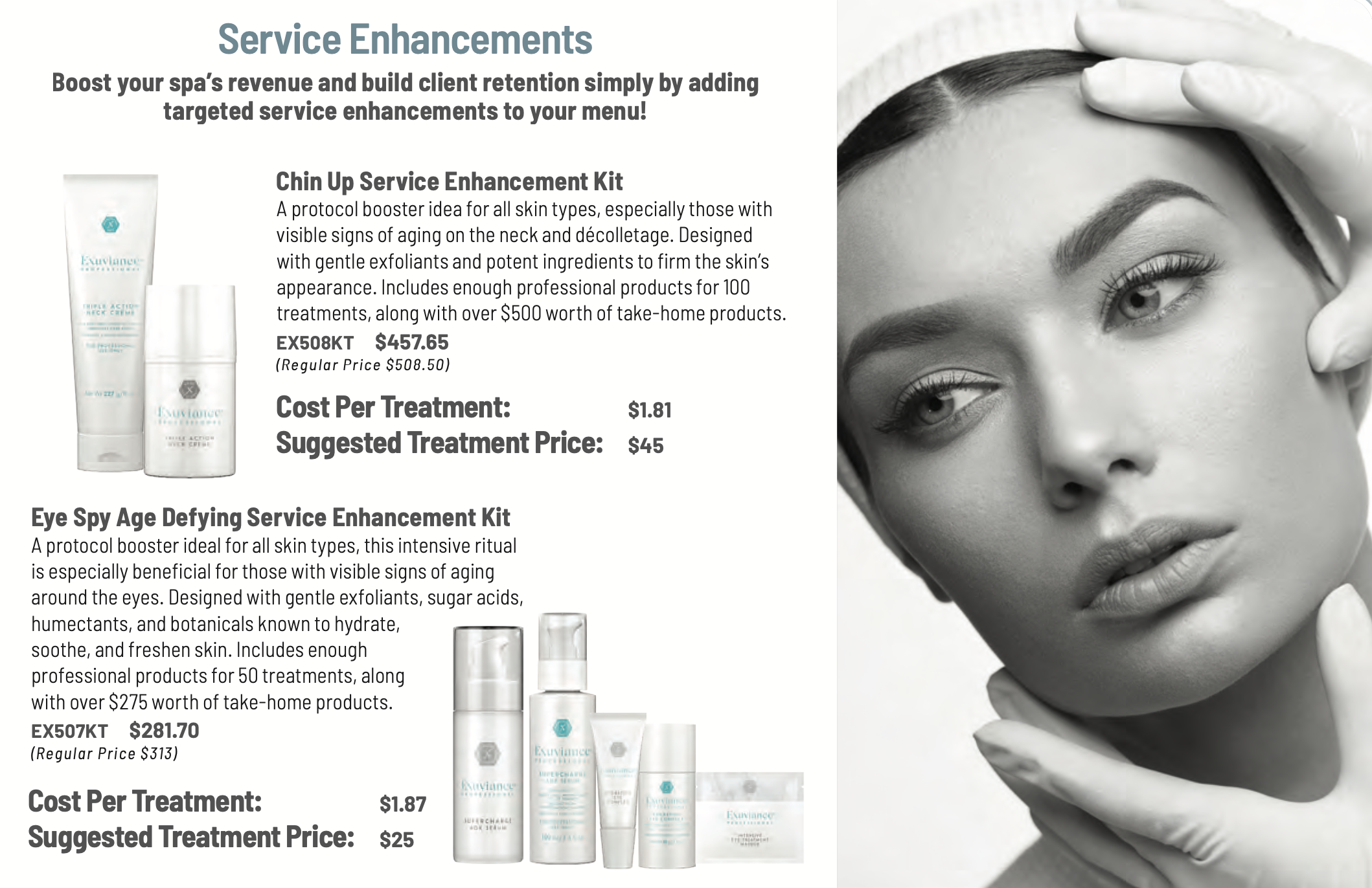 Exuviance Professional catalog sample