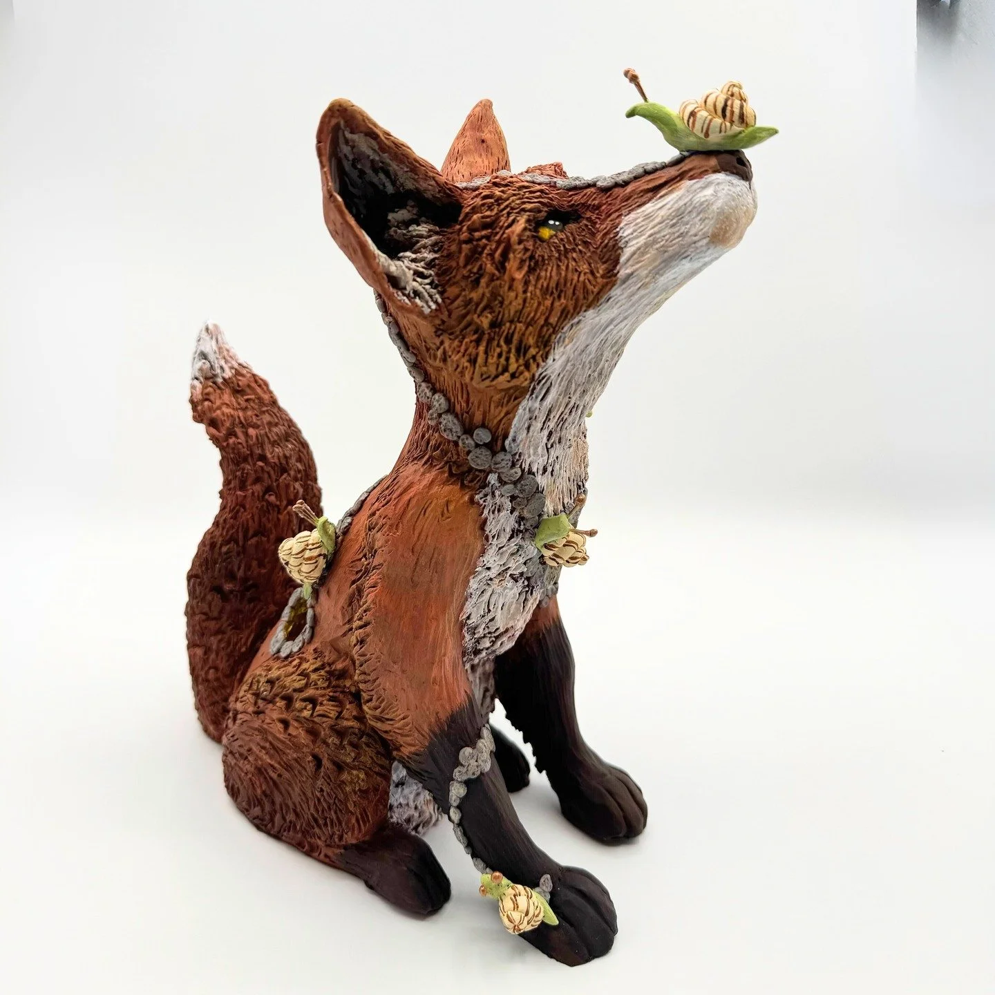 "Letting the Inside Out": another piece that didn't make it past a couple of days before someone snapped it up! The colouring on this guy just REALLY came together. I love a lot of things about this piece but man, that fur coat is just fire