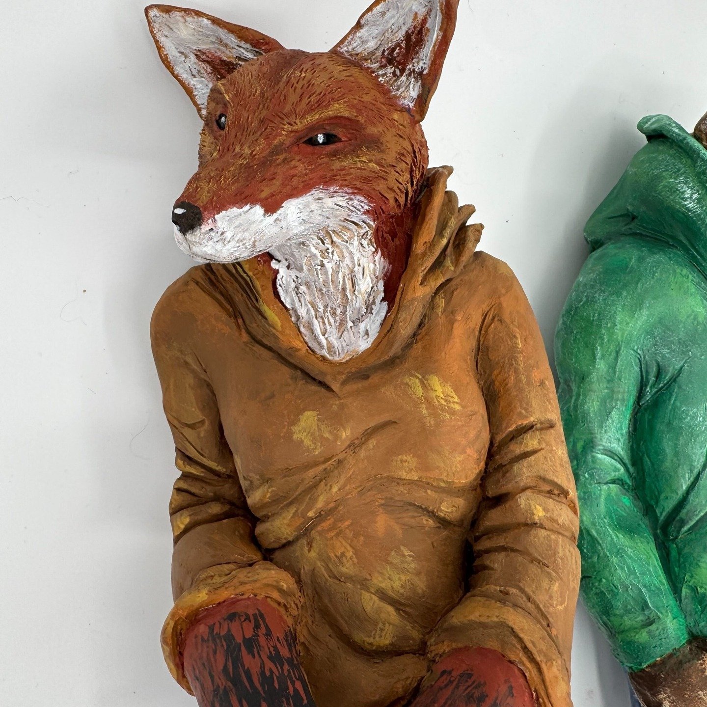 Detail shot of "Out of Words"

The rich colours of this piece just draw me in.

The argument has ended; the words have all been said; there is nothing left to say--but not yet willing to part ways. This duo illustrates the precarious moment