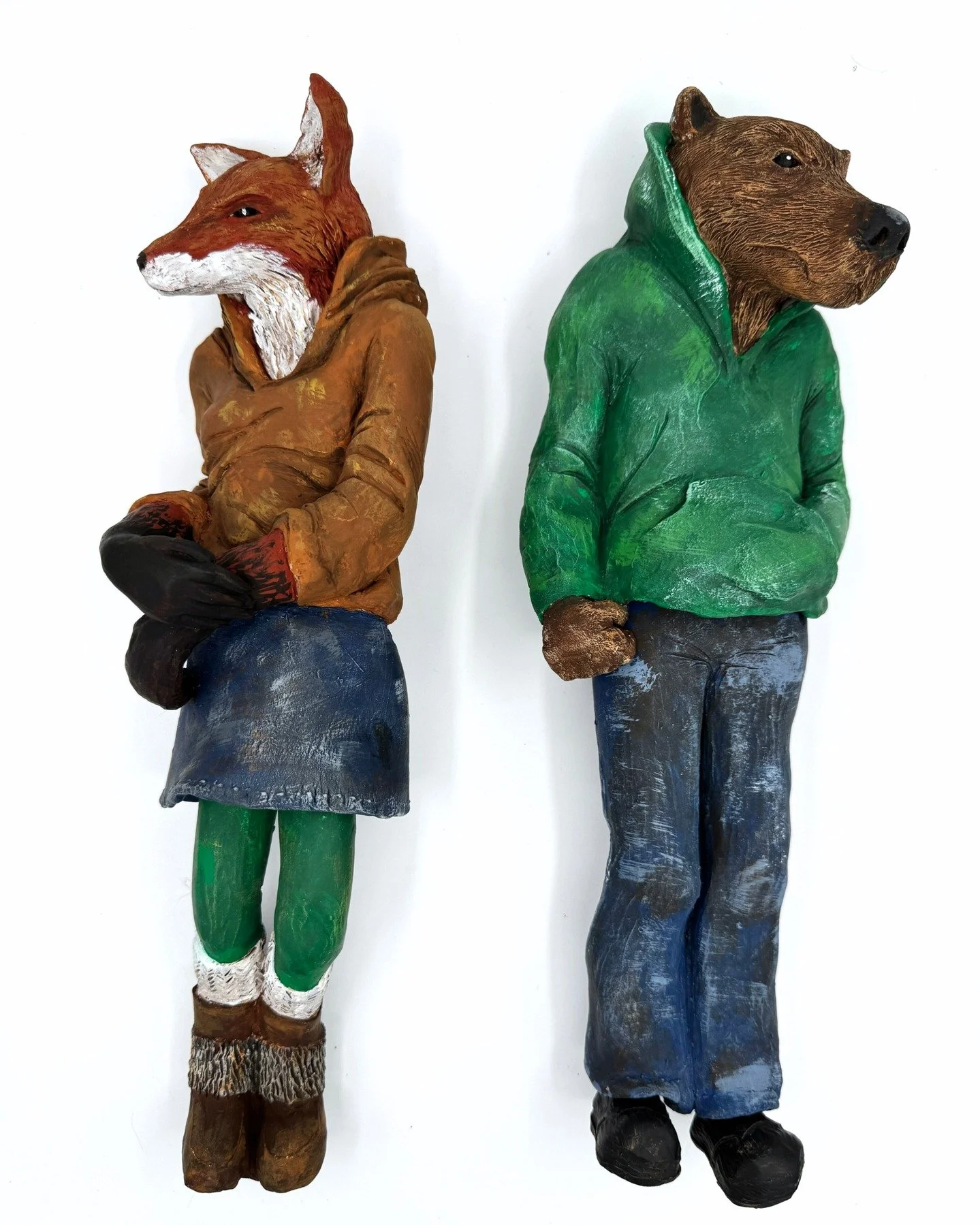 "No words left"
Jordan Danger
2026

After the fight, when all words have failed but the bond is still there, and there's wish to repair.

A new pair, to be wall mounted or for a flat surface. 

Fun fact: This piece was directly inspired by 