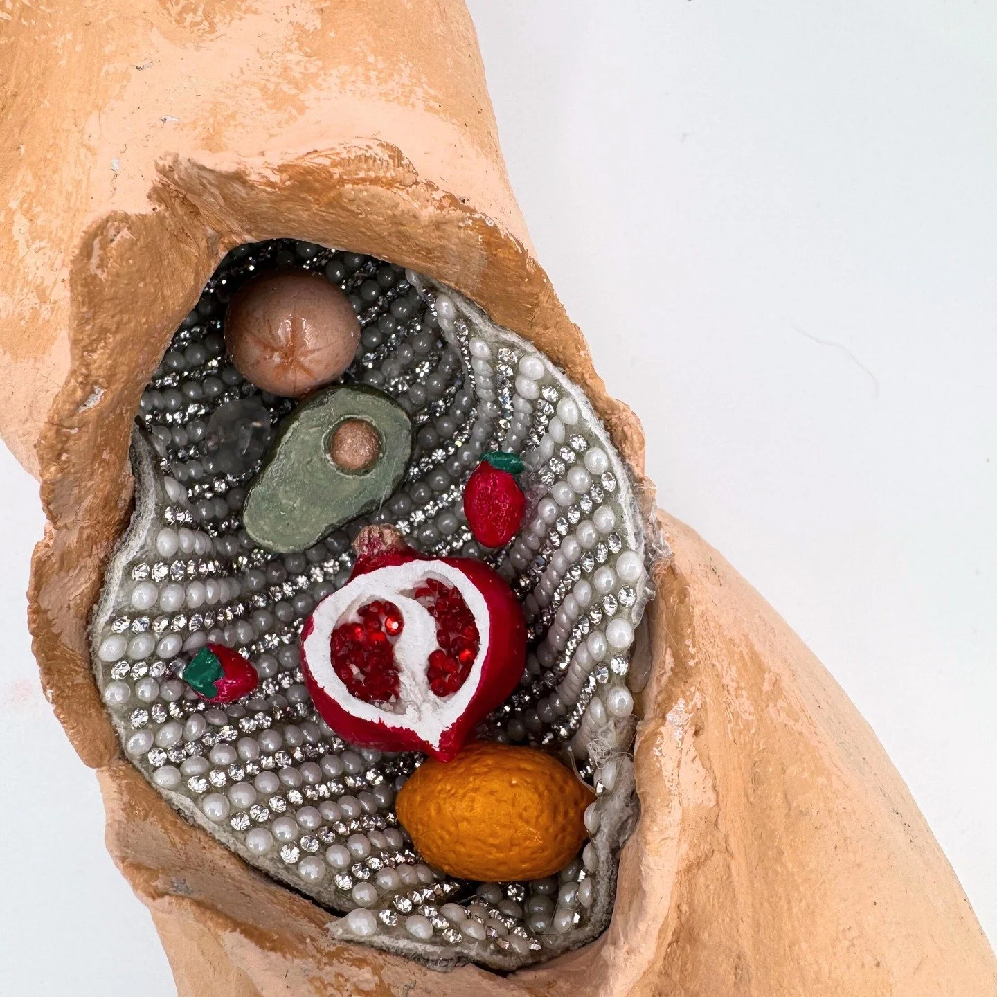 Detail shot from "Medical intervention"
Jordan Danger
2026

I dreamt up this piece while weighing a number of painful, dangerous, and traumatic treatment options for my #endometriosis and #adenomyosis.

The way that doctors talk about femal