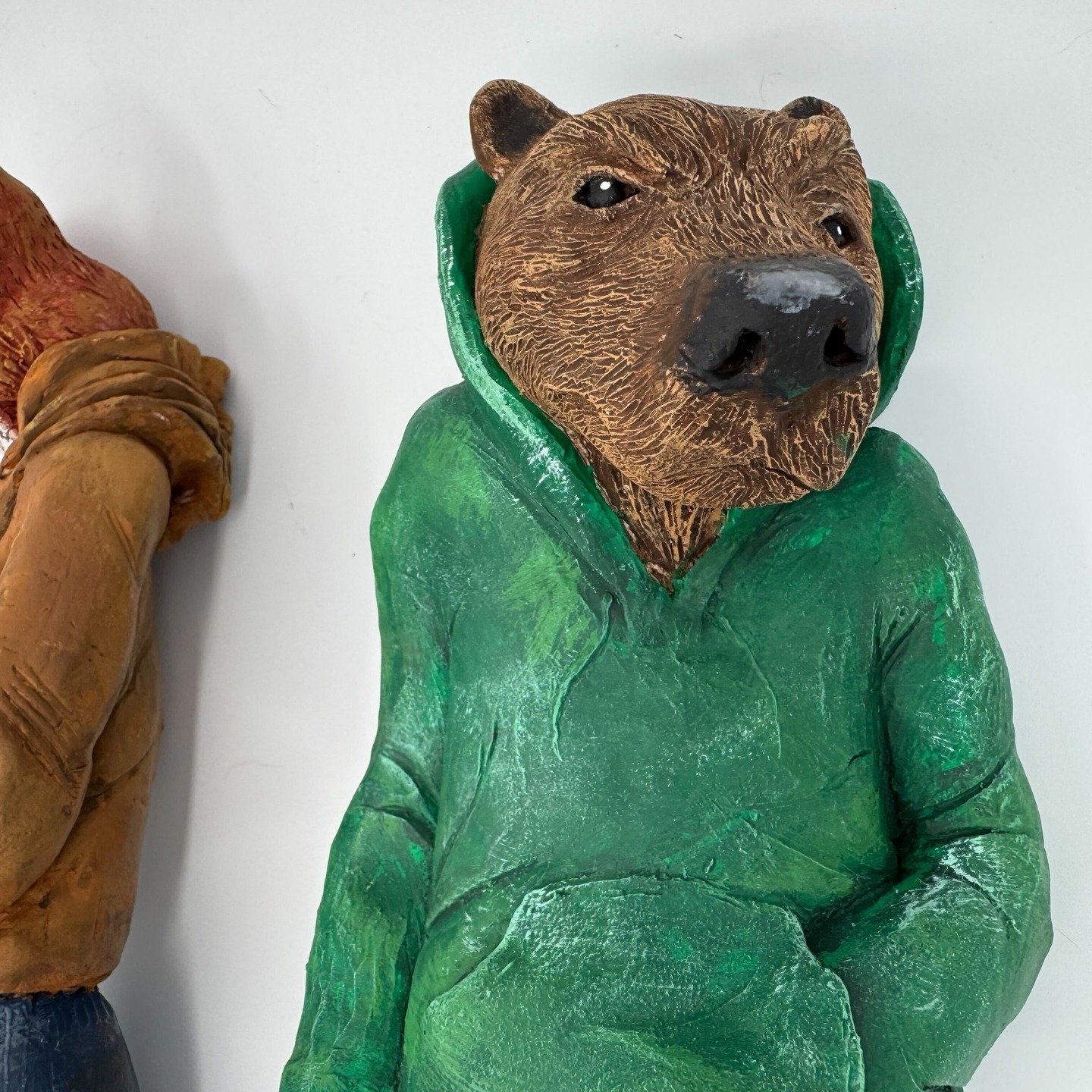 "Out of Words" 

This couple is abstracted by the addition of animal anatomy, allowing viewers to visualize their own partner or themselves in this all-too-familiar post-fight posing.