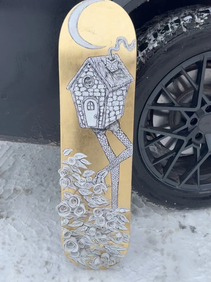 All Hands on Deck is now live! My two boards combine illustration, ceramic details, and a hell of a lot of gold leaf. Perfect for the witchy woman or bog witch in your life. Mother&rsquo;s Day approaches! Link in my bio to the auction site! Go see th