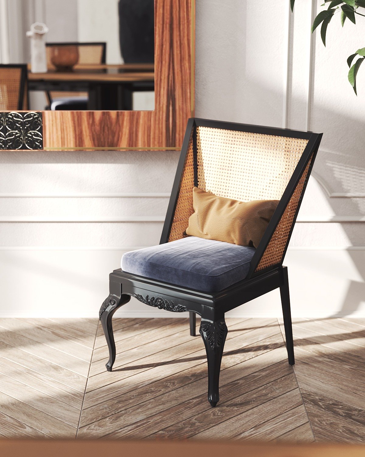 Harmonious blend of strength, genius, delicacy, and femininity.

Know more about Nina Chair - www.nauudesign.com

#NAUUdesign #NinaDiningChair #NinaChair #BoldElegance #TimelessCraftsmanship #Velvet #HeritageDesign #ArtistryInDesign
