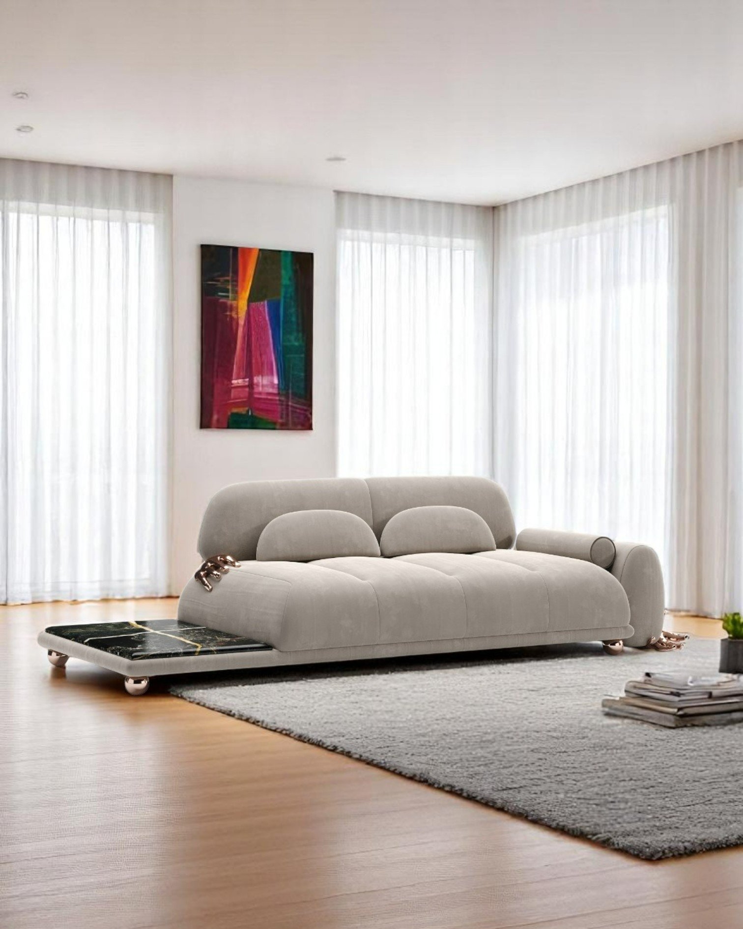 Details by Pompeii Sofa. A modular design wonder that will deeply transform and elevate any space.

Know more about Pompeii Sofa - www.nauudesign.com

#pompeiisofa #design #brass #marble #interiors #nauudesign