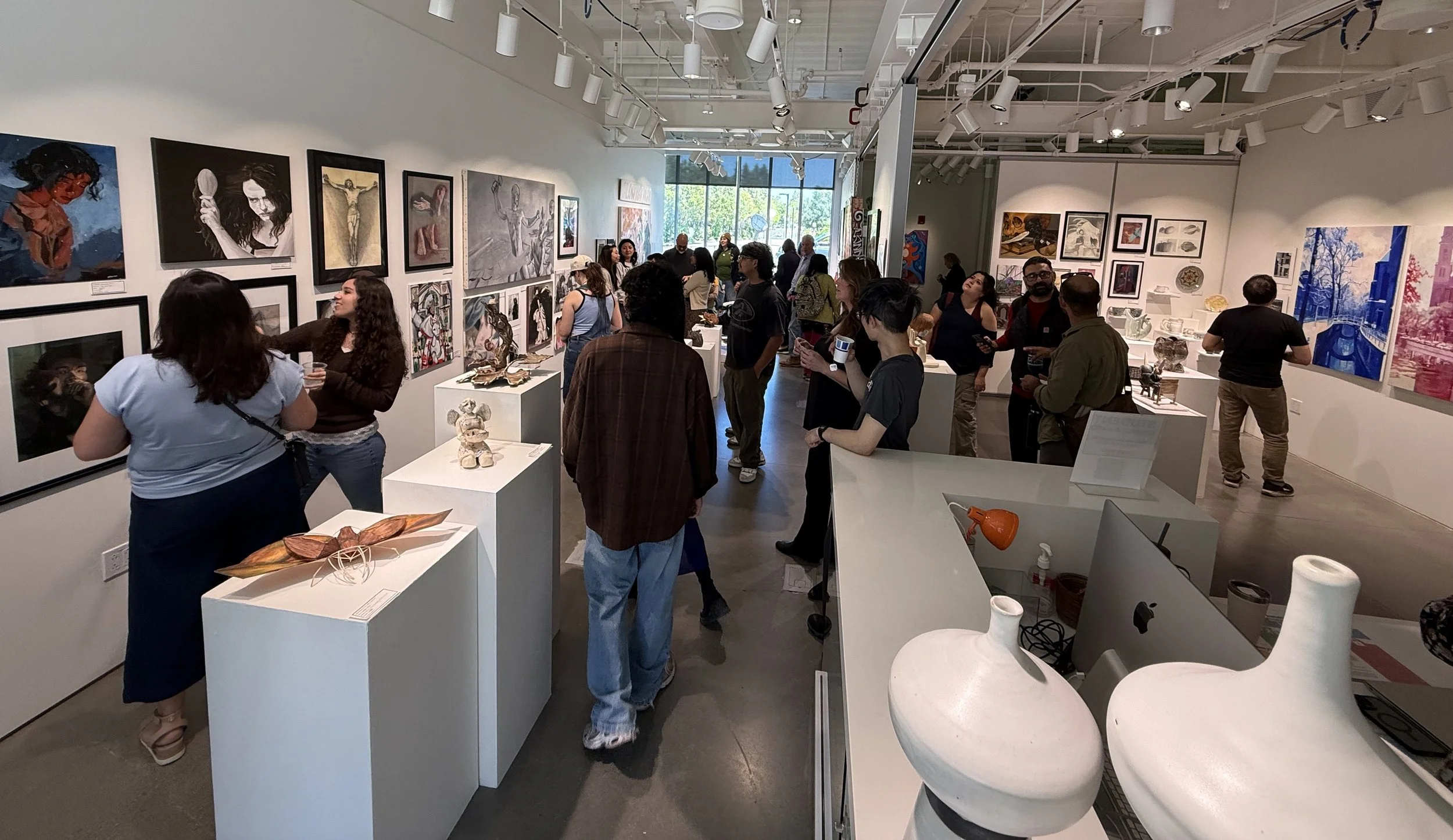 Students visiting the gallery