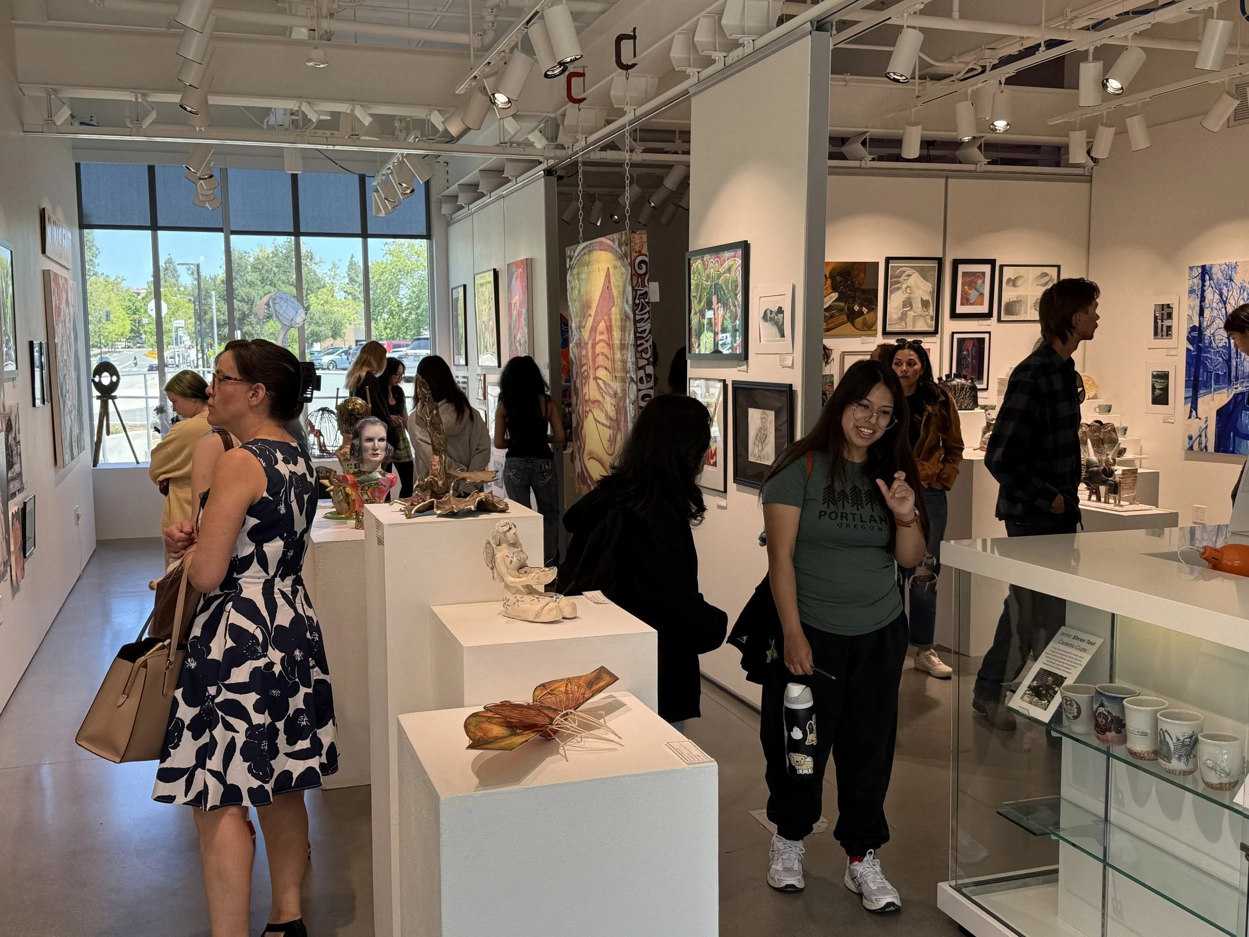 Students visiting the gallery