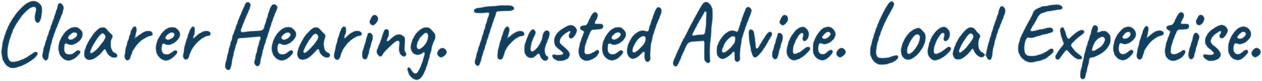 Banner text reading “Clearer Hearing. Trusted Advice. Local Expertise.”