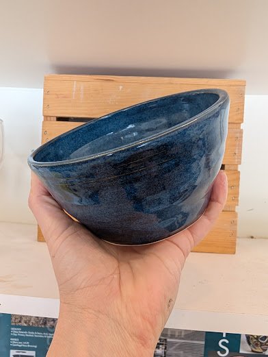 Mediterranean Blue Side Bowl