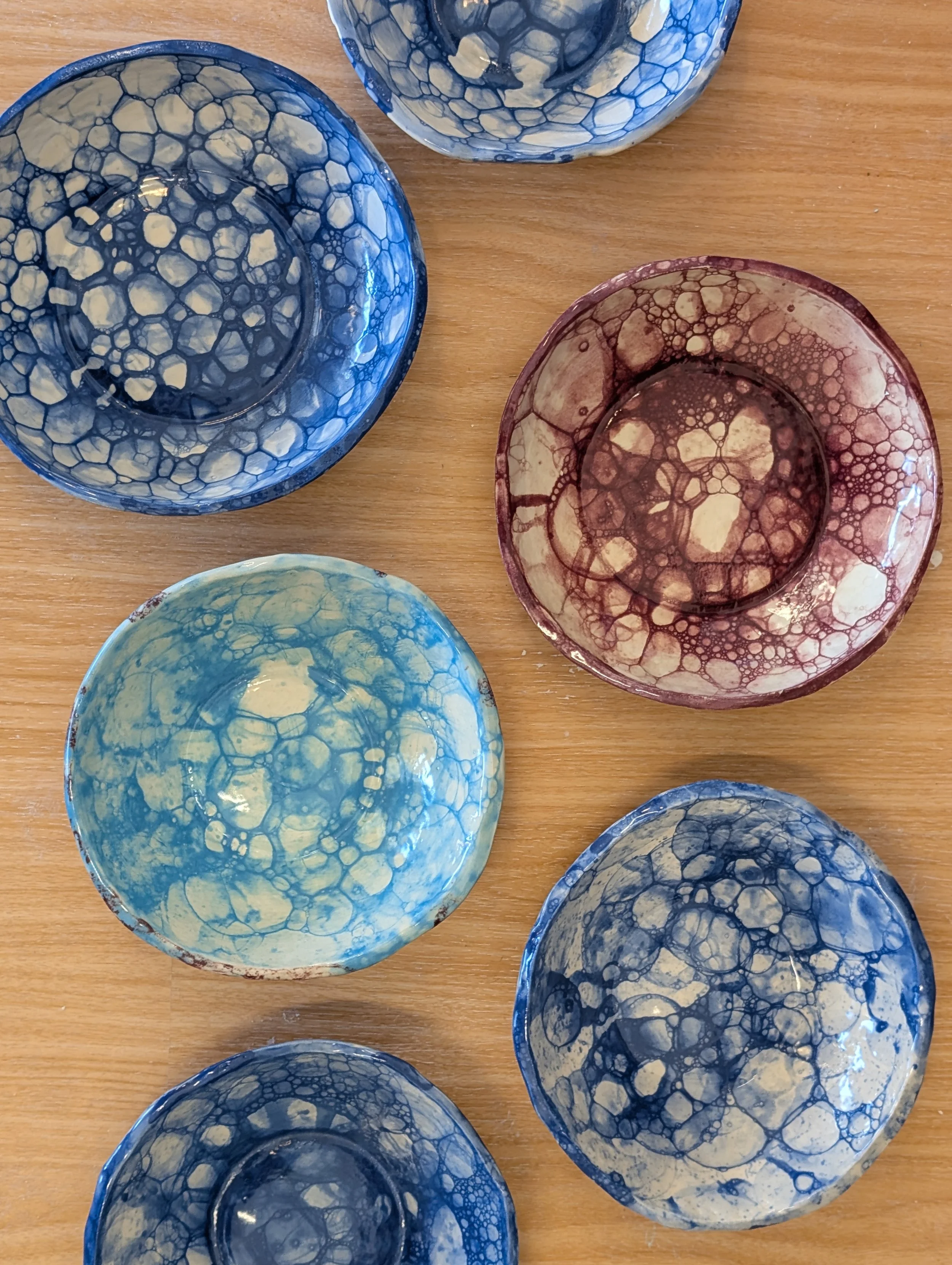 2 Day Adult Workshop: Bubble Glaze Pottery 7/18 and 8/1, Saturdays 10:00-12:00pm