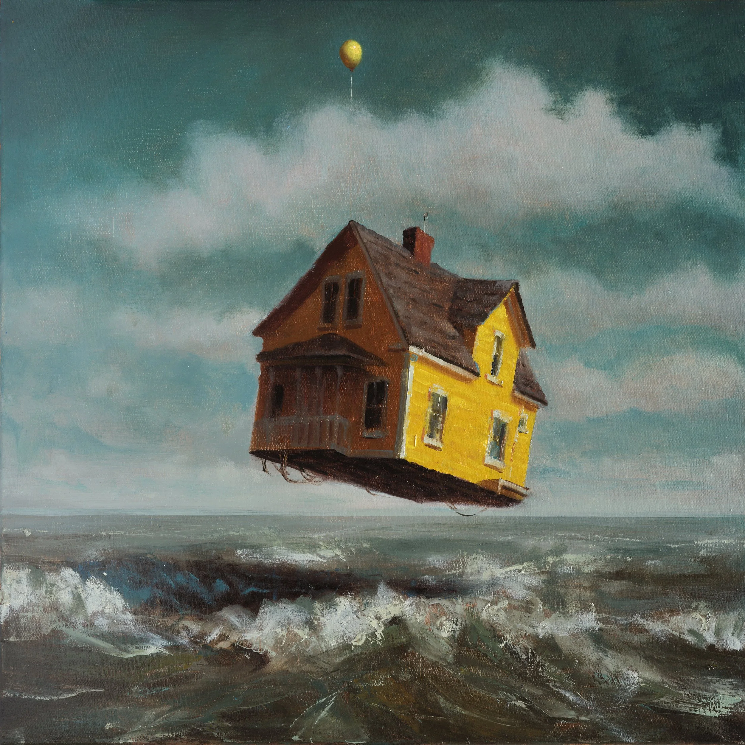House Afloat, 80 x 80 cm, Oil on Linen, 2026
