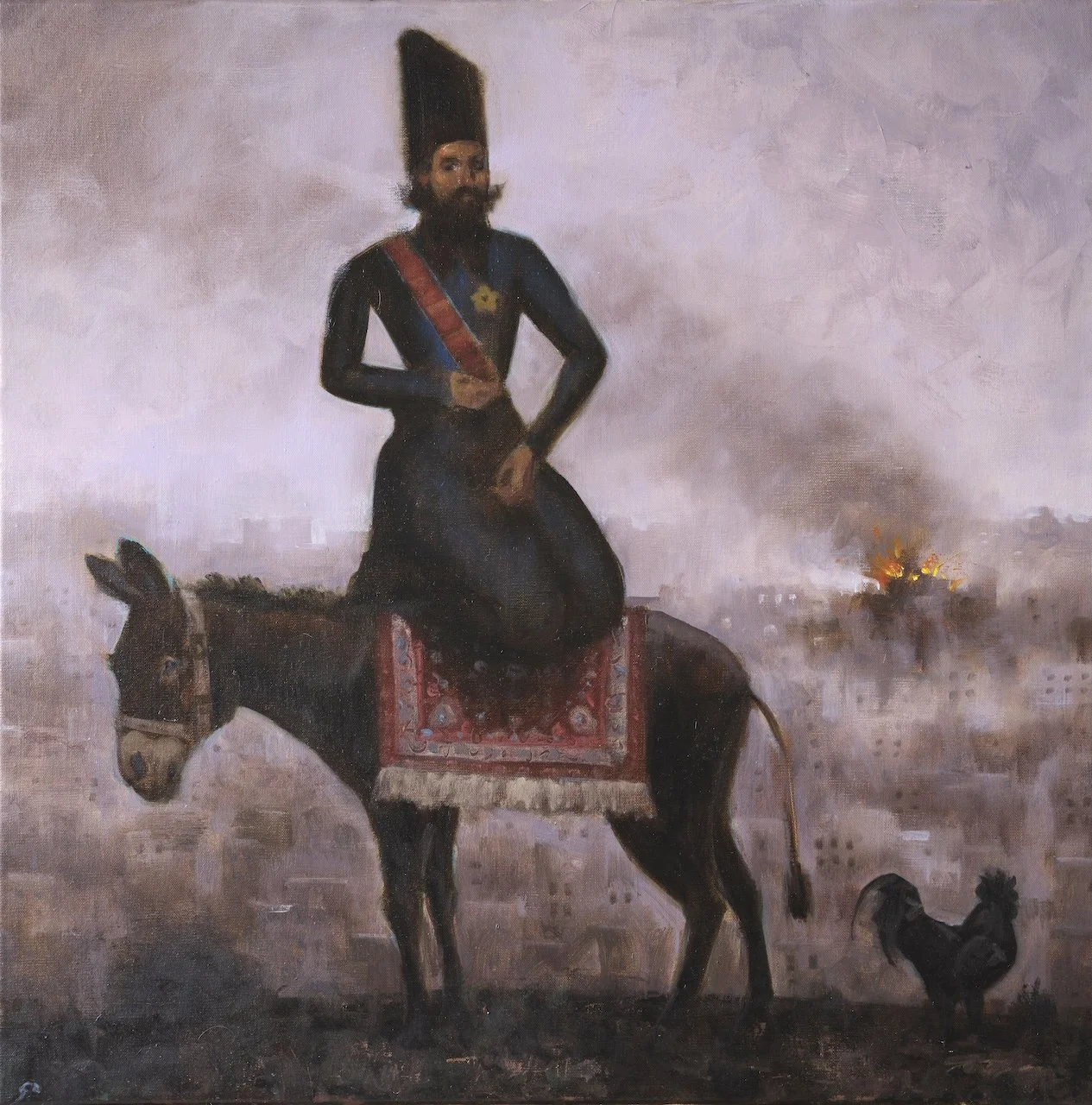 MULLAH NASRUSIN, 70 x 70, Oil on Linen, 2023