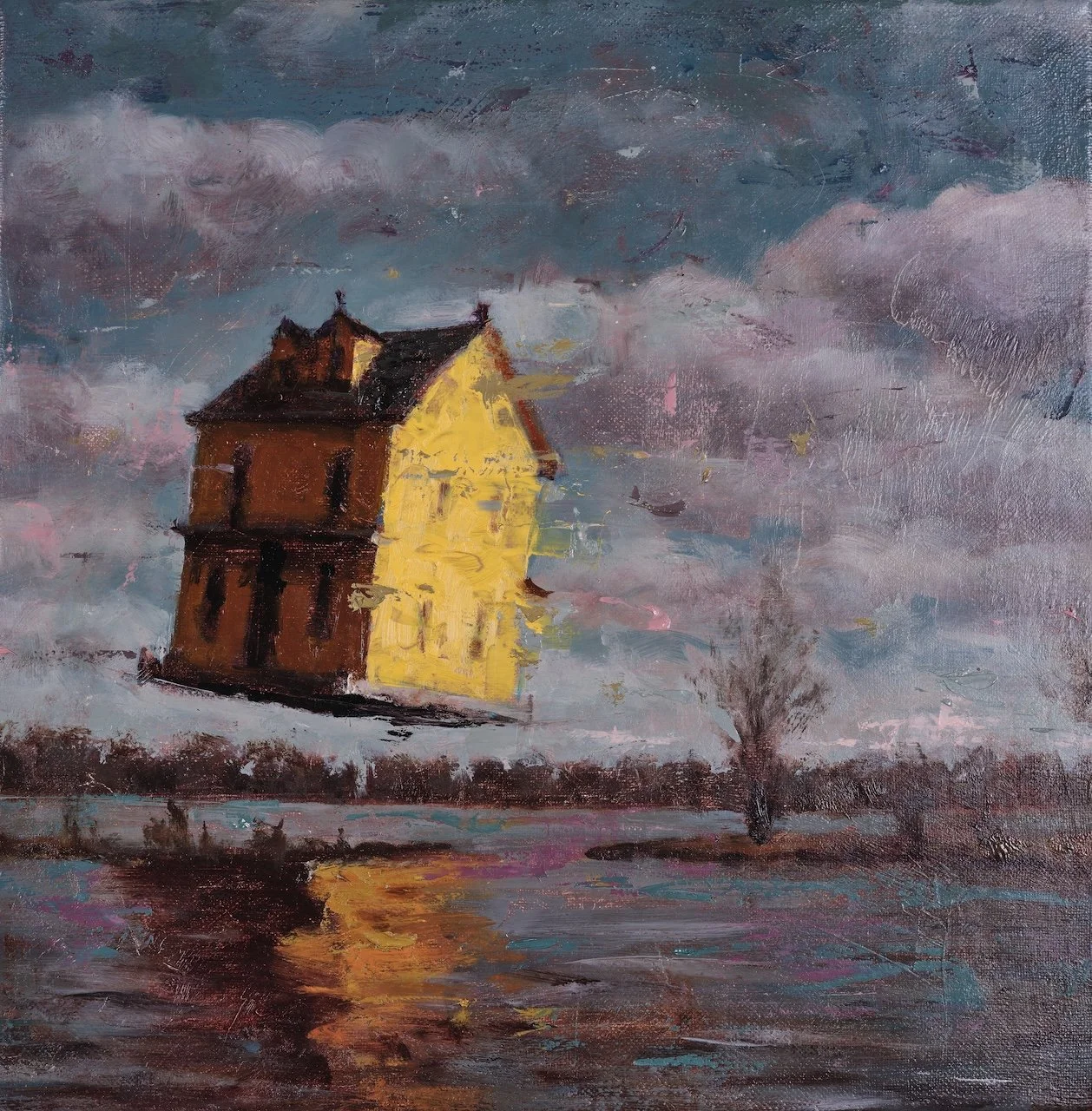 LAKE HOUSE, Oil on Linen, 2025