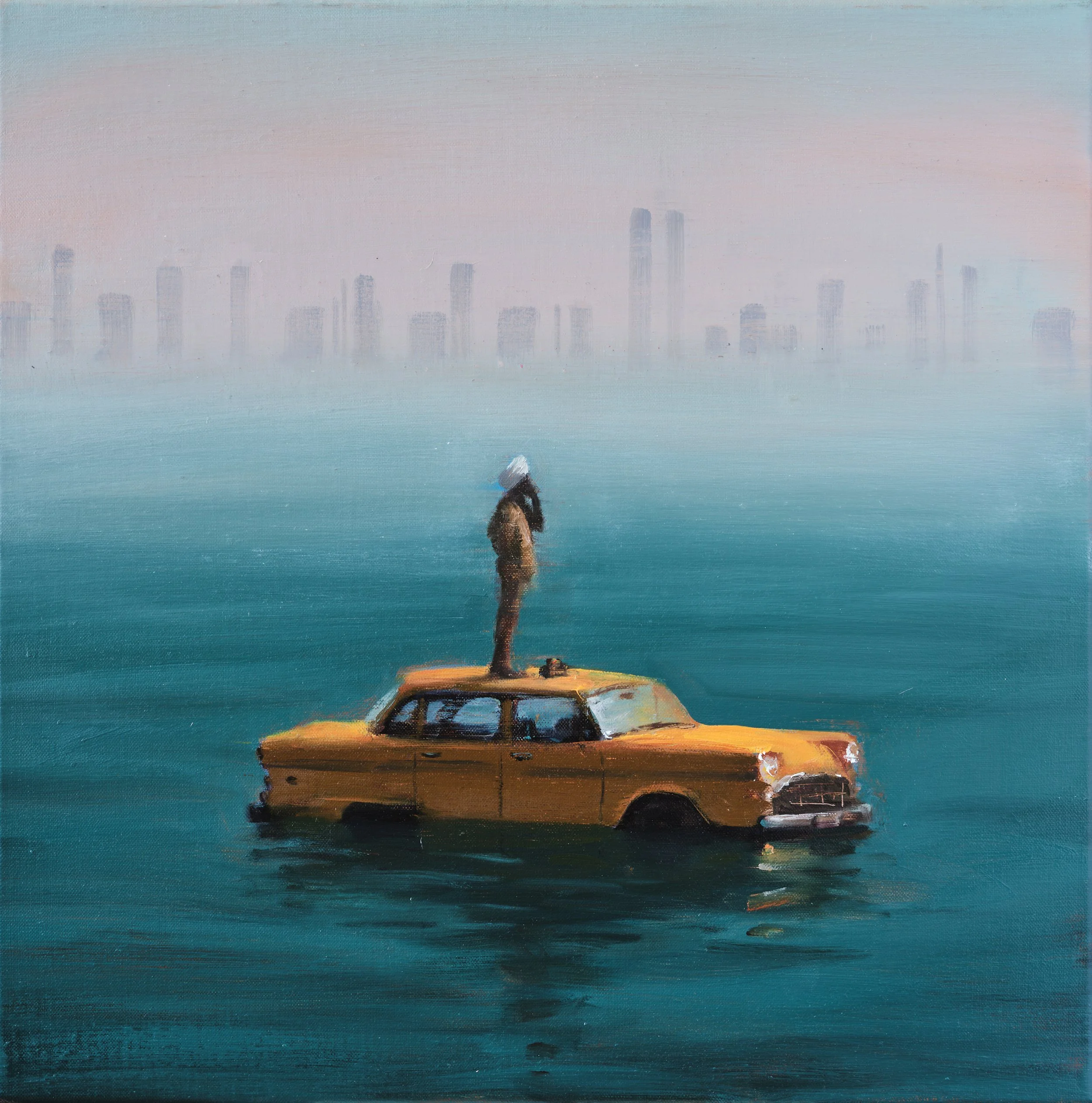 Taxi Driver, 50 x 50 cm, Oil on Linen, 2026