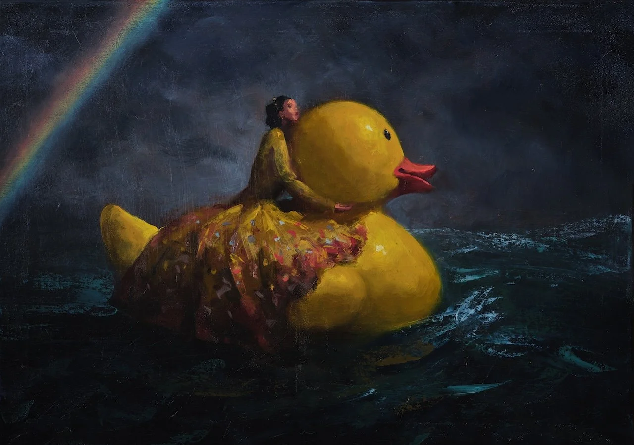 DUCK DATE, 50 x 70 cm, Oil on Linen, 2025