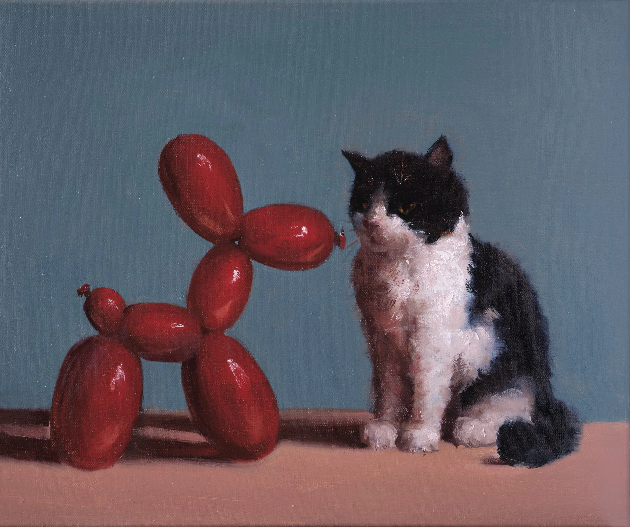 Cat and Dog, 60 x 50 cm, Oil on Linen, 2026