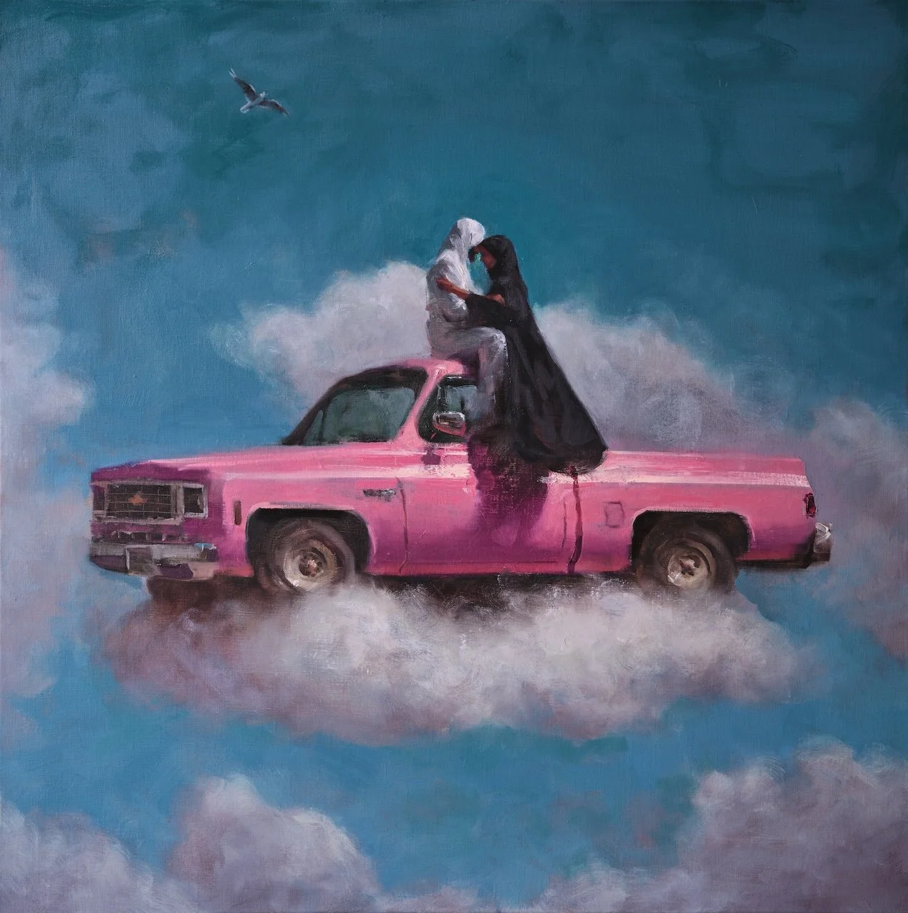 LUV'S TRUCK, 100 x 100 cm, Oil on Linen, 2025