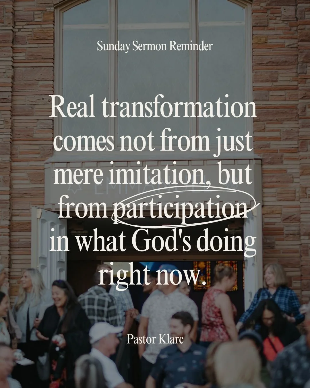 This Sunday we were reminded:
✨ Repentance is a gift
✨ God&rsquo;s forgiveness is full, free, and final
✨ Transformation comes through participation, not just imitation

God is at work! He is inviting us to step in and follow Him together.