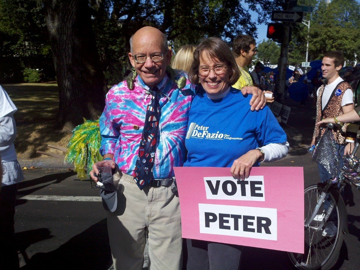Peter and Lynn at the Eugene Celebration Parade 2010