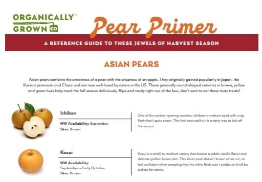 Kick Off the NW Pear Season with OGC’s Pear Primer!