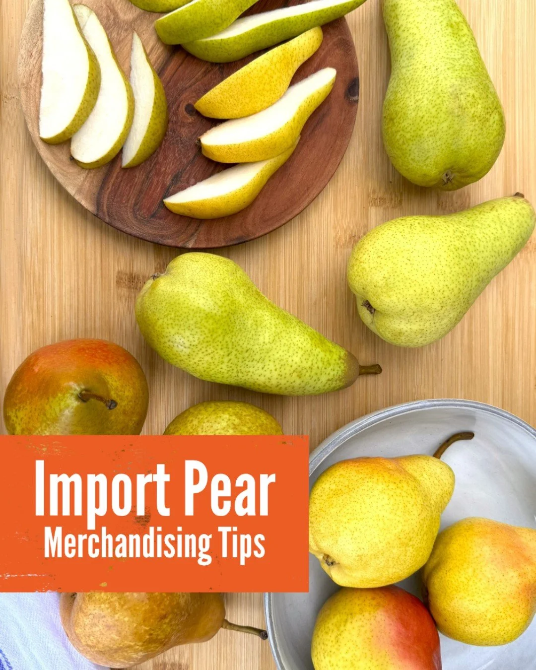 🍐 Fresh from Argentina, import pears are here. 

Give your pear set a spring sales boost, grab display signs and resources in the Import Pear Toolkit.