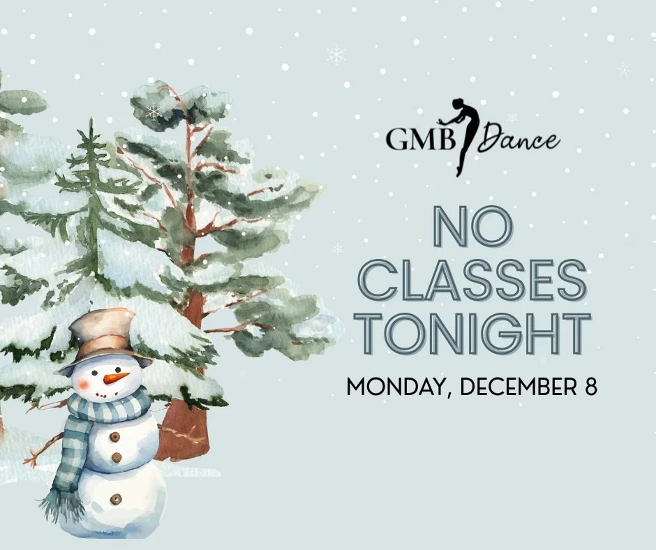 ❄️ Snow Day for Monday Dancers!

We were so excited to dance with everyone tonight, but it&rsquo;s a full-on snow day out there and it doesn&rsquo;t look like it&rsquo;s going to stop in time. 

Classes are cancelled this evening so everyone can stay