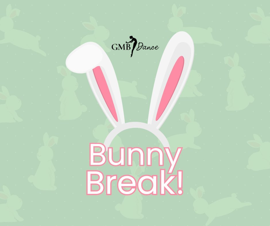 🐰 GMB Bunny Break is here!

There are no classes Saturday, April 4 through Thursday, April 9

Classes resume Saturday, April 11 

We hope this extended pause brings a little rest, a little fun, and maybe even some spring sunshine ☀️

 #bunnybreak #h