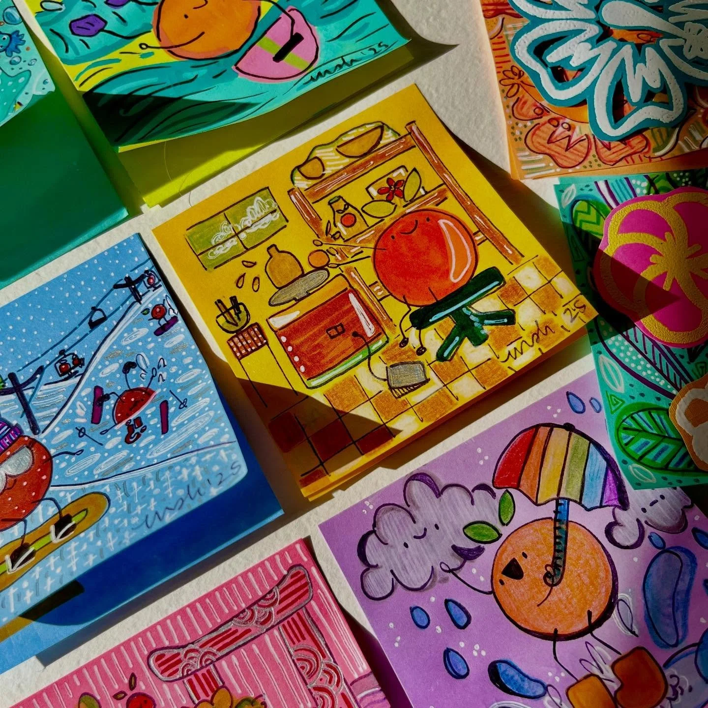 POST IT SHOW 21!! 🤩

I&rsquo;m so excited to participate in this show! It&rsquo;s been on my bucket list to be invited to this one so huge thank you to @giantrobot and @mark_todd for the invite! Swipe for previews of the 8 post it&rsquo;s I created.