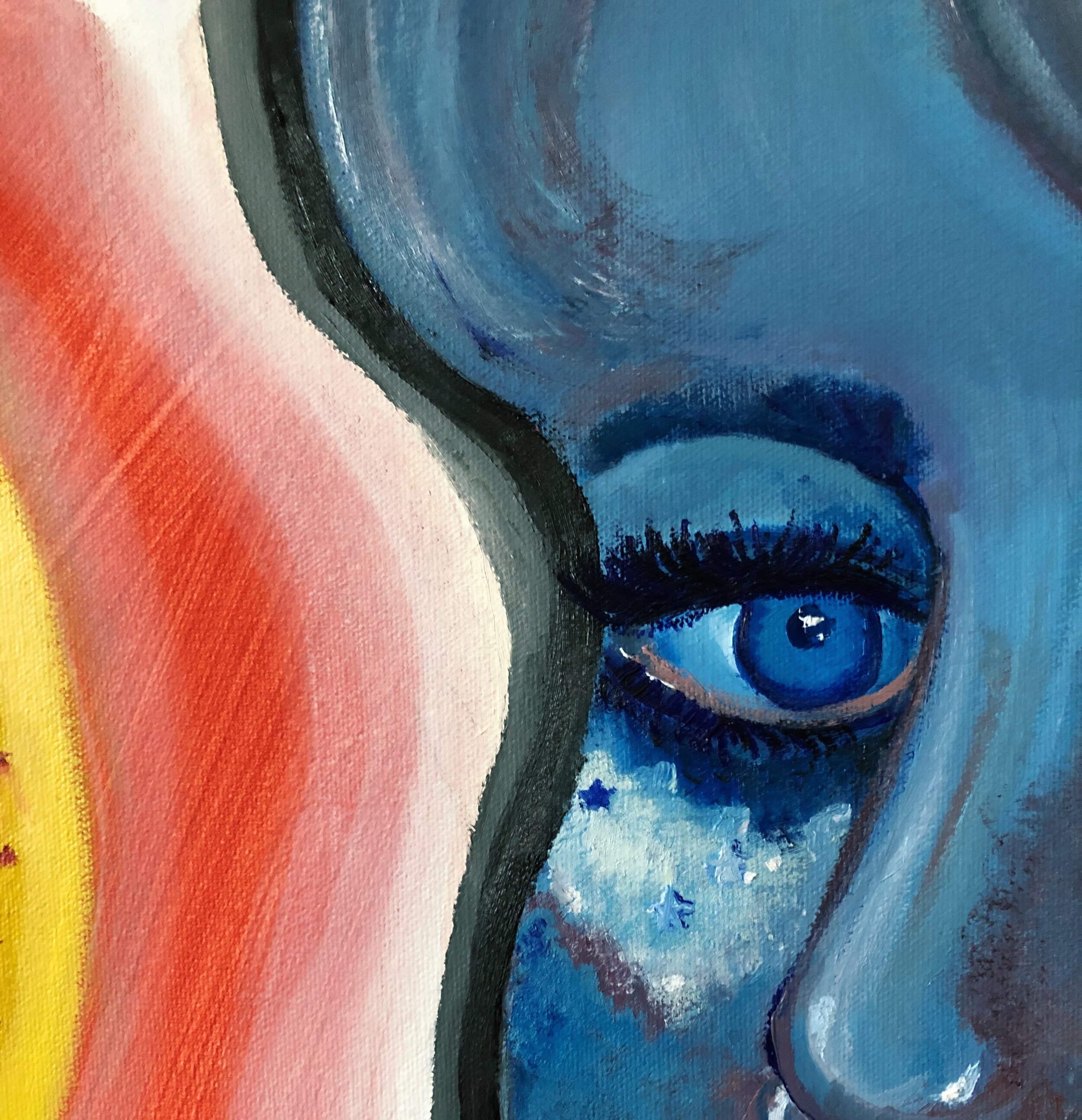 "maddie", oil on canvas detail