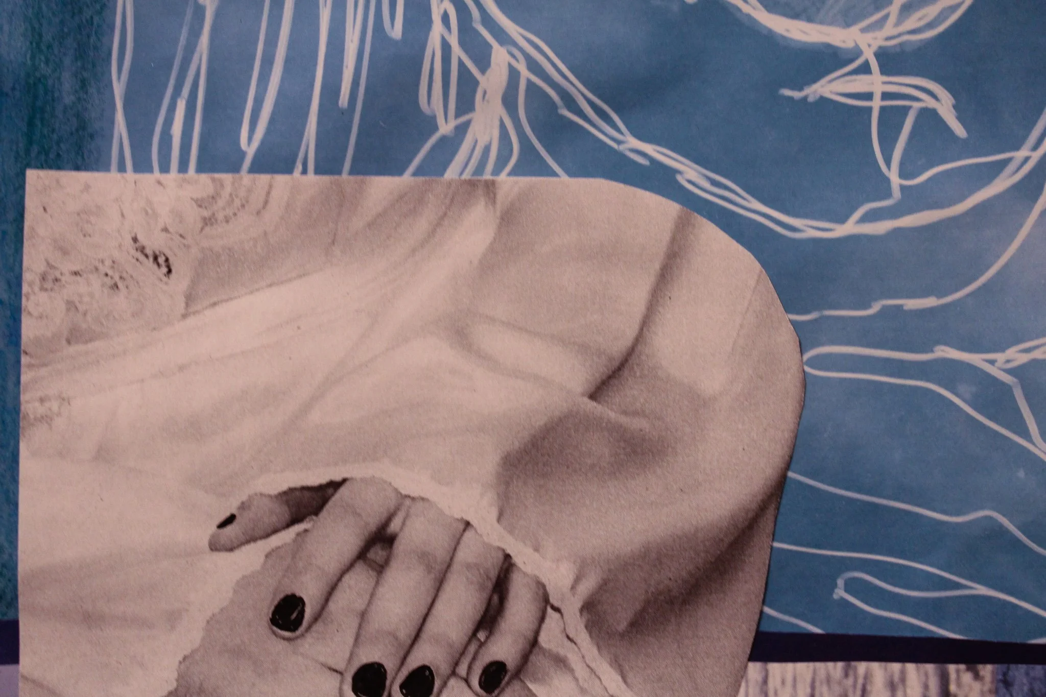 collage/cyanotype detail, 2020