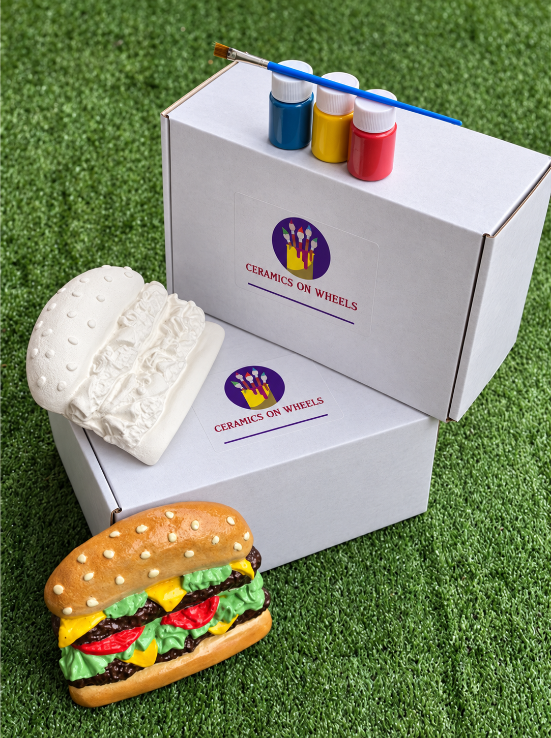 Ceramic Hamburgers with Paint Supplies.png