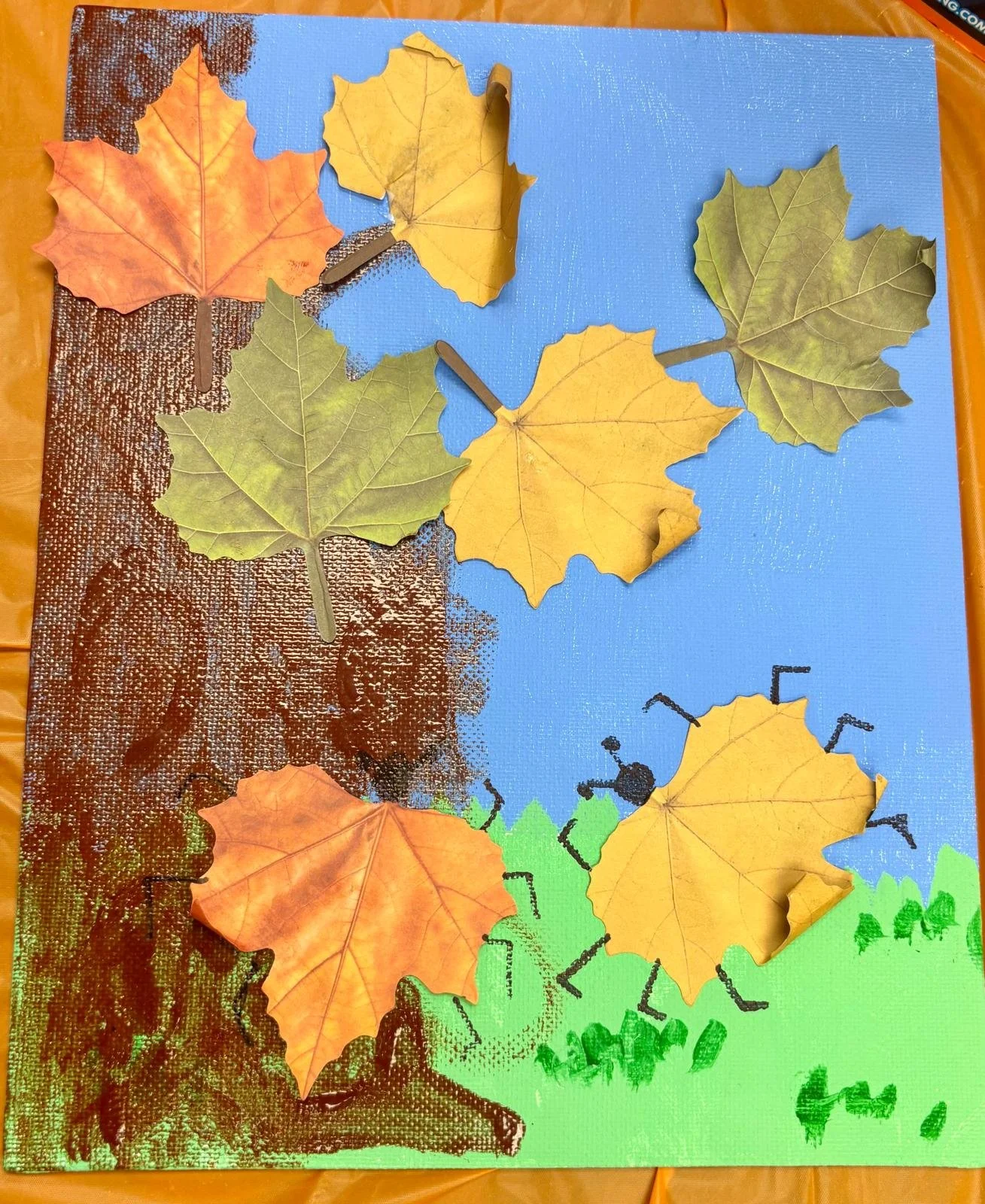 fall leaves canvas art work.jpg