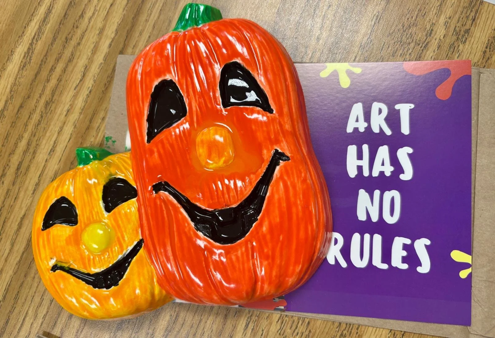 halloween pumpkins plaster crafts.JPG