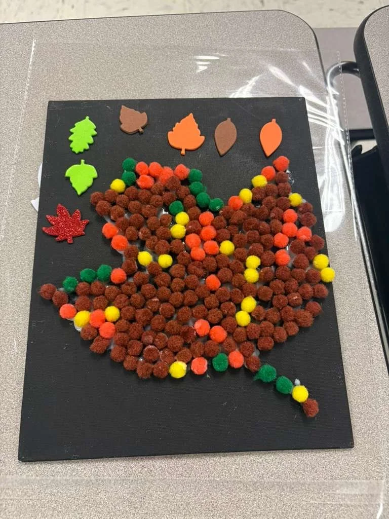 fall pom pom creation leaf art.jpg