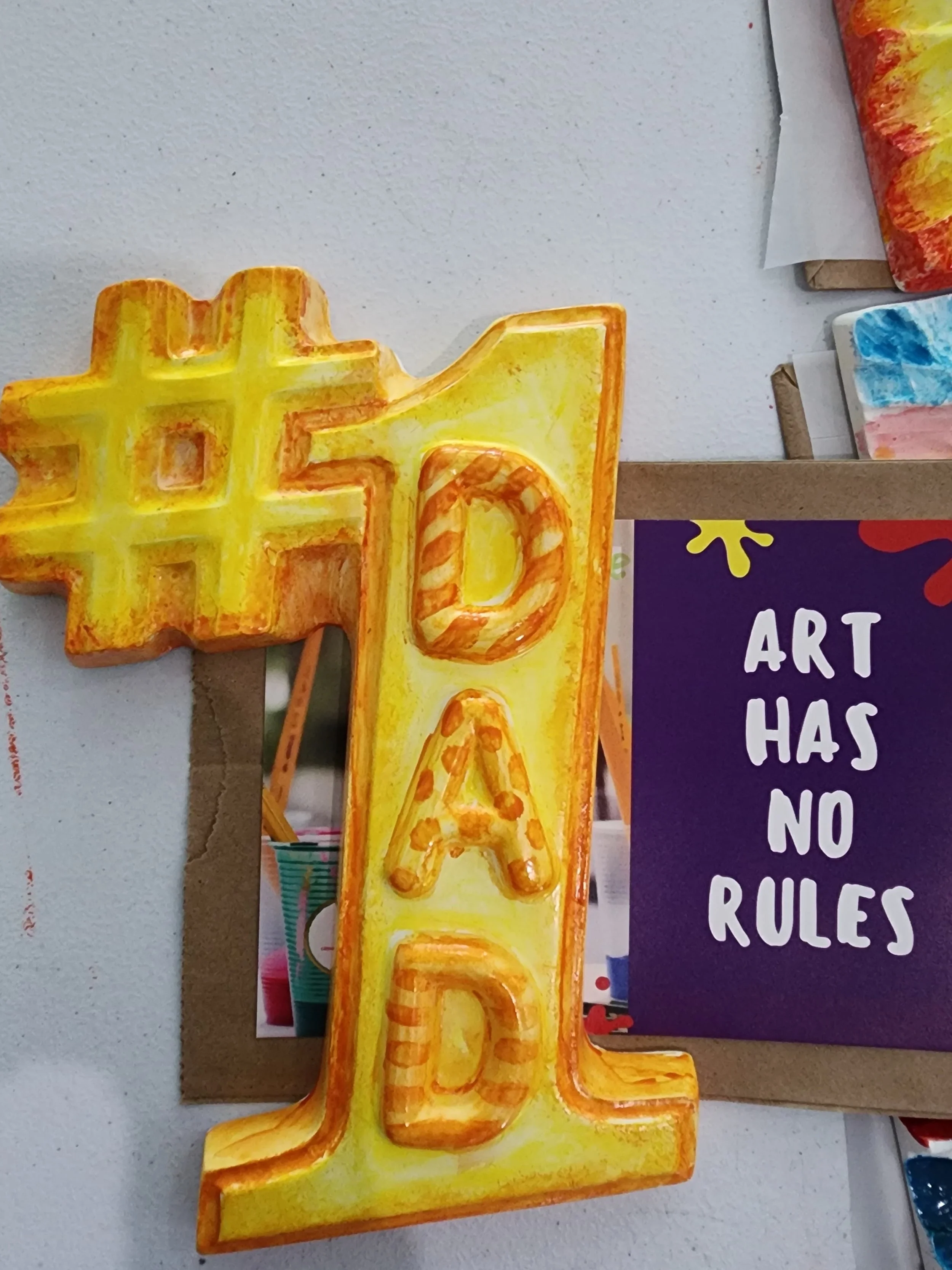 NEWyellow number one dad ceramic father's day gift.JPG
