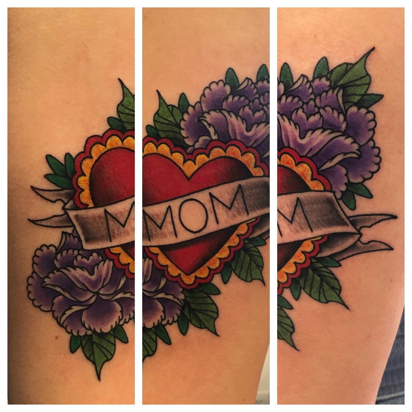 Was lucky enough to #tattoo this #traditionalmomtattoo yesterday. #traditionaltattoo #momtattoo #chickswithtattoos #myclientsrule #homewardboundtattoo #westbendtattoo