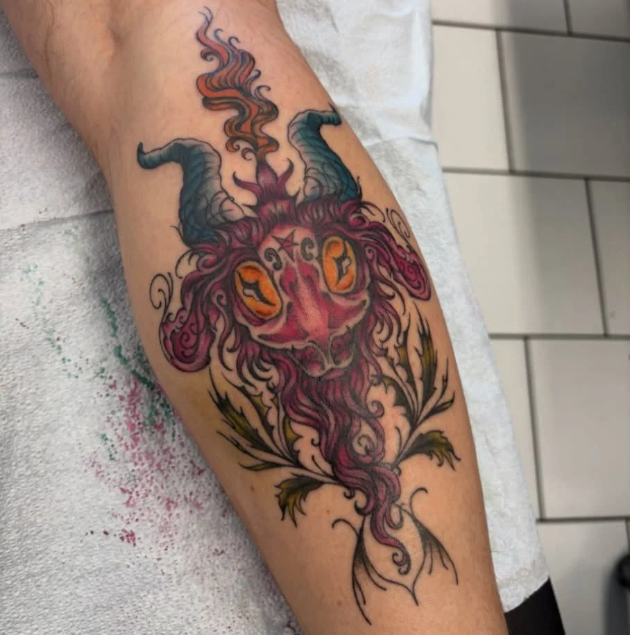 Added a little ✨pizazz✨ 

#colortattoo #baphomettattoo #industryinks #witattooartist #witattooers