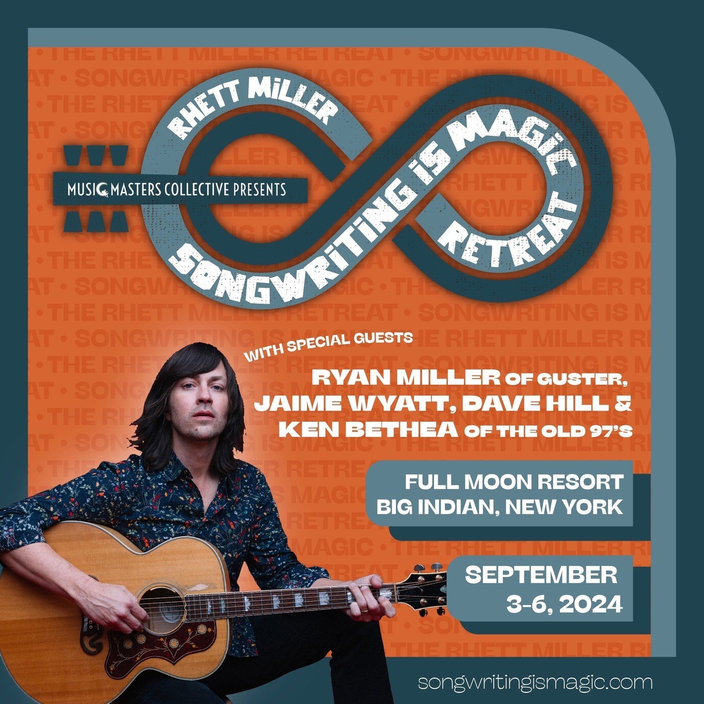 As if this week couldn't get any better... ⁠
⁠
We're thrilled to have Rhett Miller back this September, for Songwriting is Magic! This year he'll be joined by the incredible, Ryan Miller of Guster, Jaime Wyatt, Dave Hill, and Ken Bethea of The Old 97