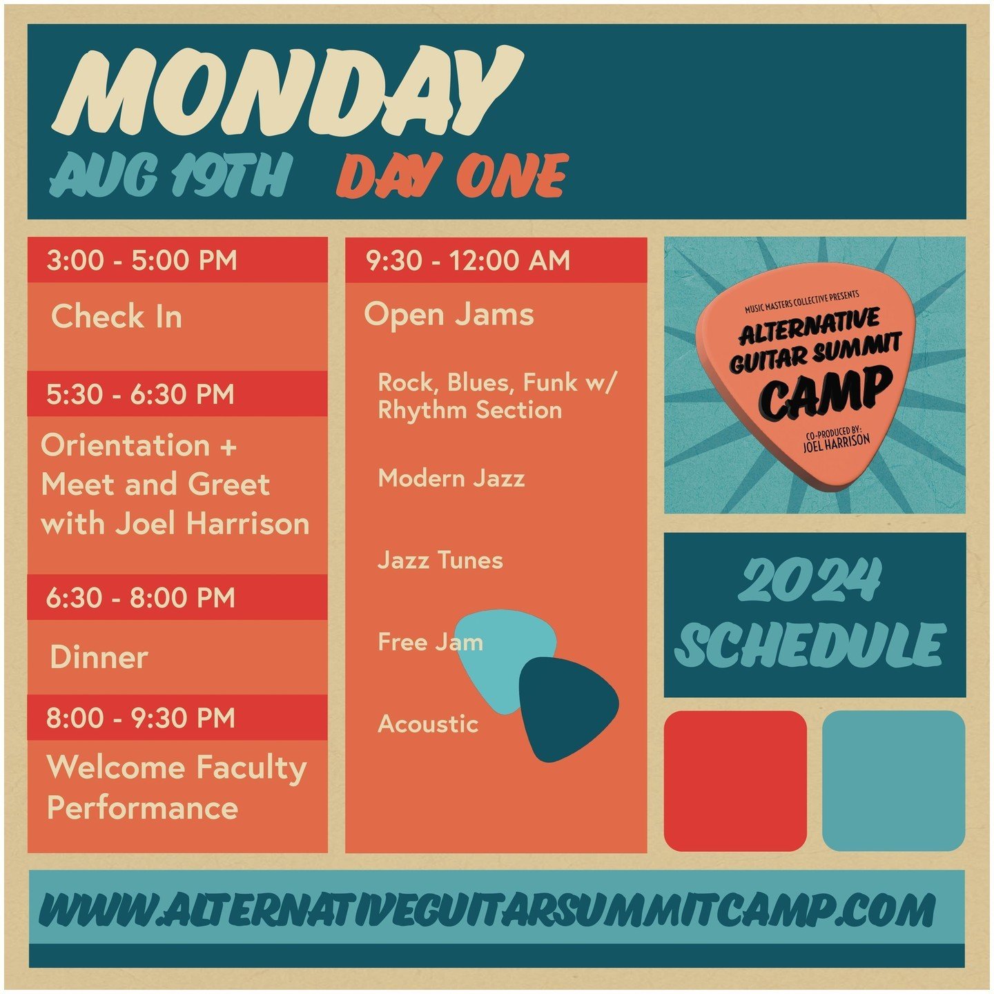 Alternative Guitar Summit Camp's Schedule is out! This year is going to be a special one. We can't wait to hear from new voices and returning artists at AGS! There's nowhere else you can watch these masters' expertise blend on stage! You won't want t