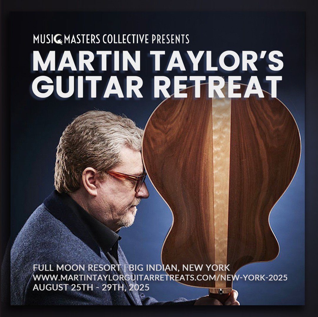 Are you looking to learn guitar? Martin Taylor's Guitar Retreat is back in 2025!⁠
⁠
Join Martin Taylor, John Knowles and other guest instructors for a hands on experience with fingerstyle, acoustic and jazz guitar in the beautiful Catskill Mountains.